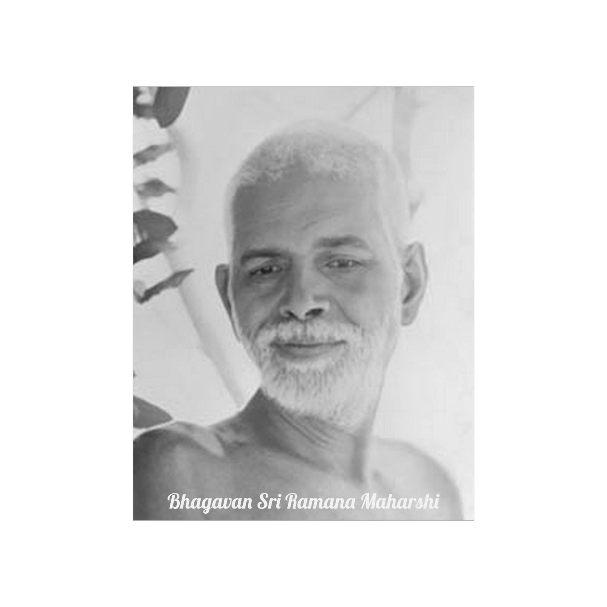 Premium Matte vertical posters - US MADE - Bhagavan Sri Ramana Maharshi - Indian Sage - "Silence is truth. Silence is bliss. Silence is peace." - Green Forest Home