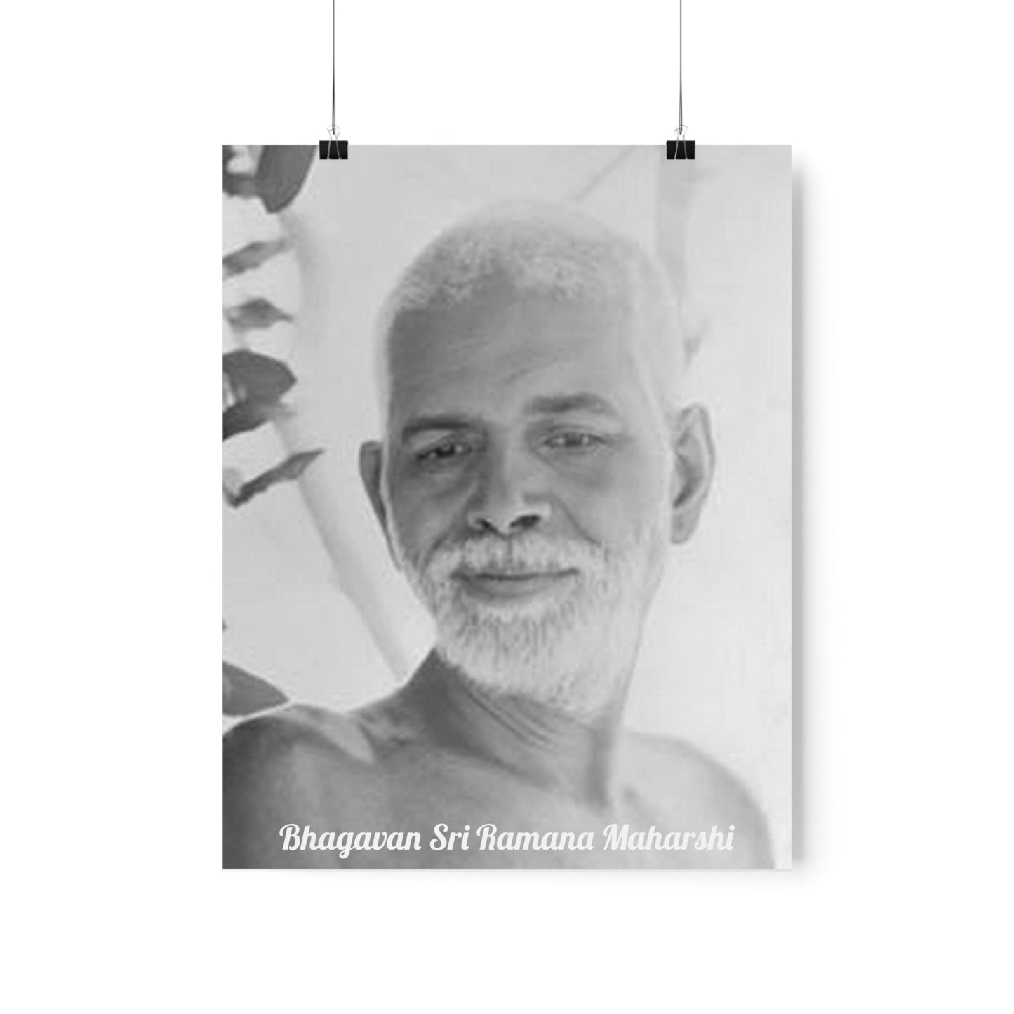 Premium Matte vertical posters - US MADE - Bhagavan Sri Ramana Maharshi - Indian Sage - "Silence is truth. Silence is bliss. Silence is peace." - Green Forest Home