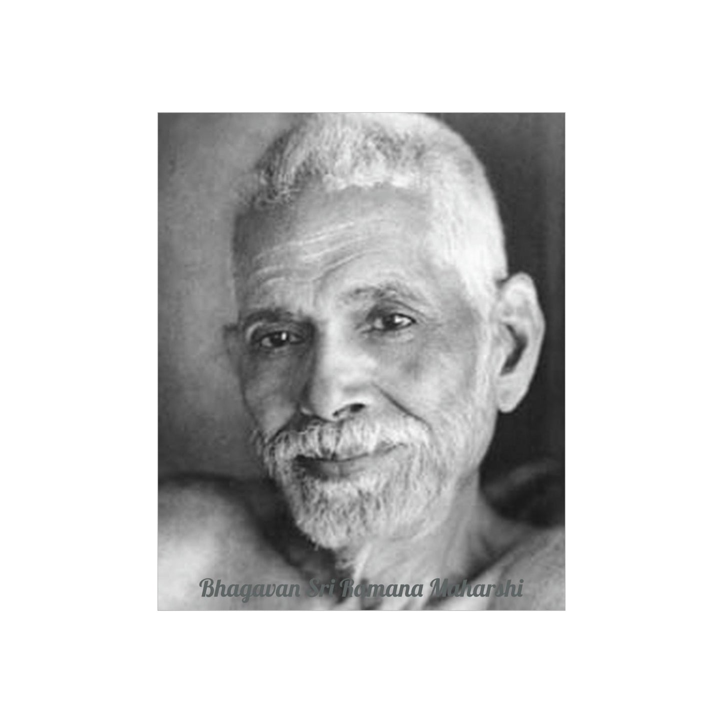 Premium Matte vertical posters - US MADE - Bhagavan Sri Ramana Maharshi - Indian Sage - "Silence is truth. Silence is bliss. Silence is peace." - Green Forest Home