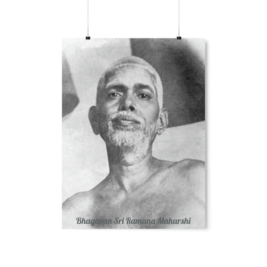 Premium Matte vertical posters - US MADE - Bhagavan Sri Ramana Maharshi - Indian Sage - "Silence is truth. Silence is bliss. Silence is peace." - Green Forest Home