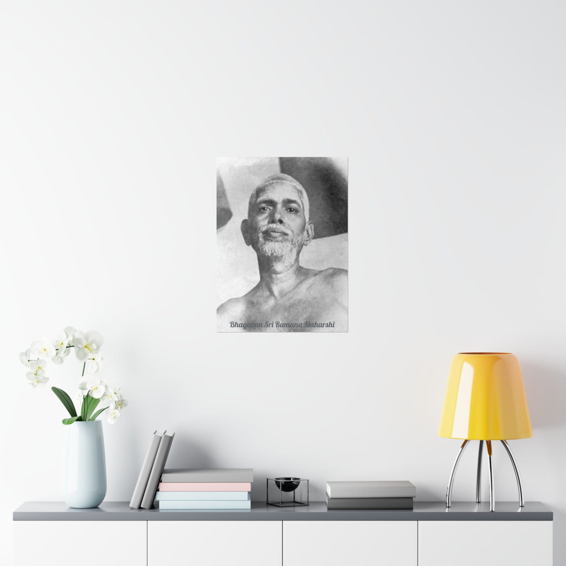 Premium Matte vertical posters - US MADE - Bhagavan Sri Ramana Maharshi - Indian Sage - "Silence is truth. Silence is bliss. Silence is peace." - Green Forest Home