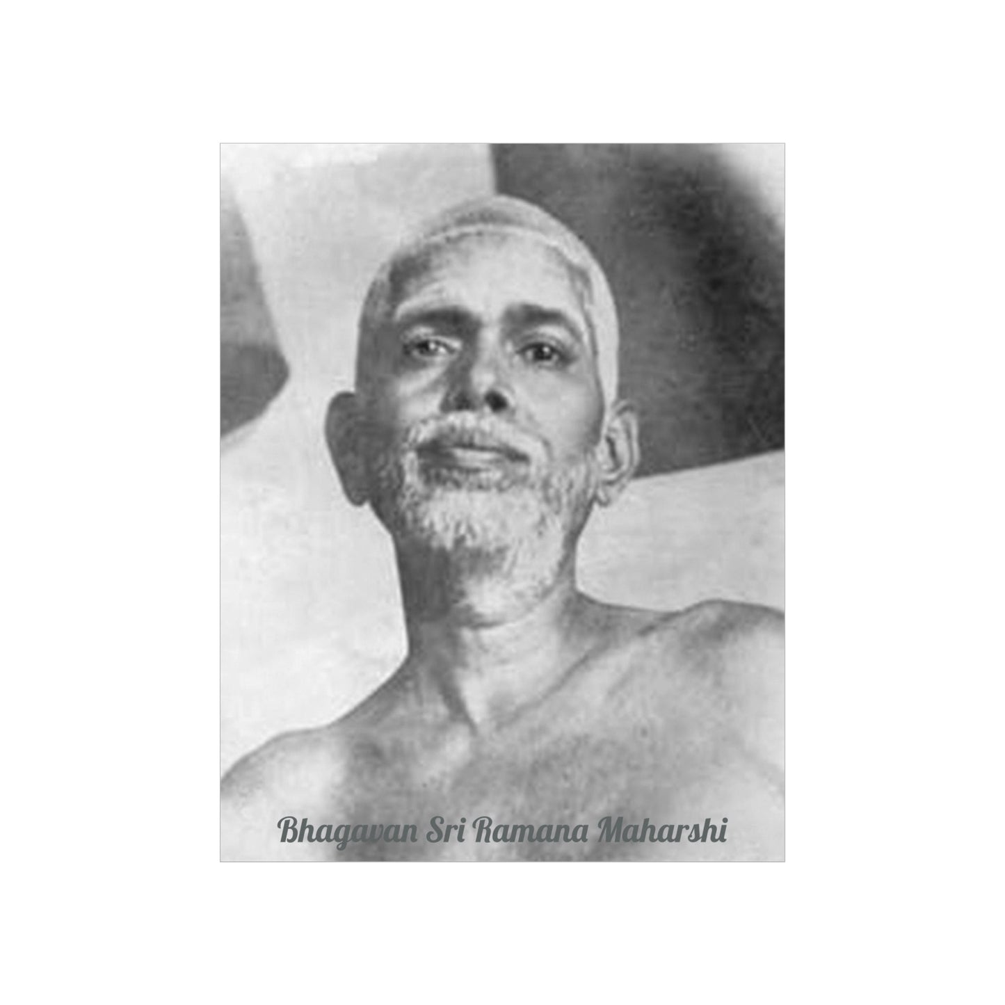 Premium Matte vertical posters - US MADE - Bhagavan Sri Ramana Maharshi - Indian Sage - "Silence is truth. Silence is bliss. Silence is peace." - Green Forest Home