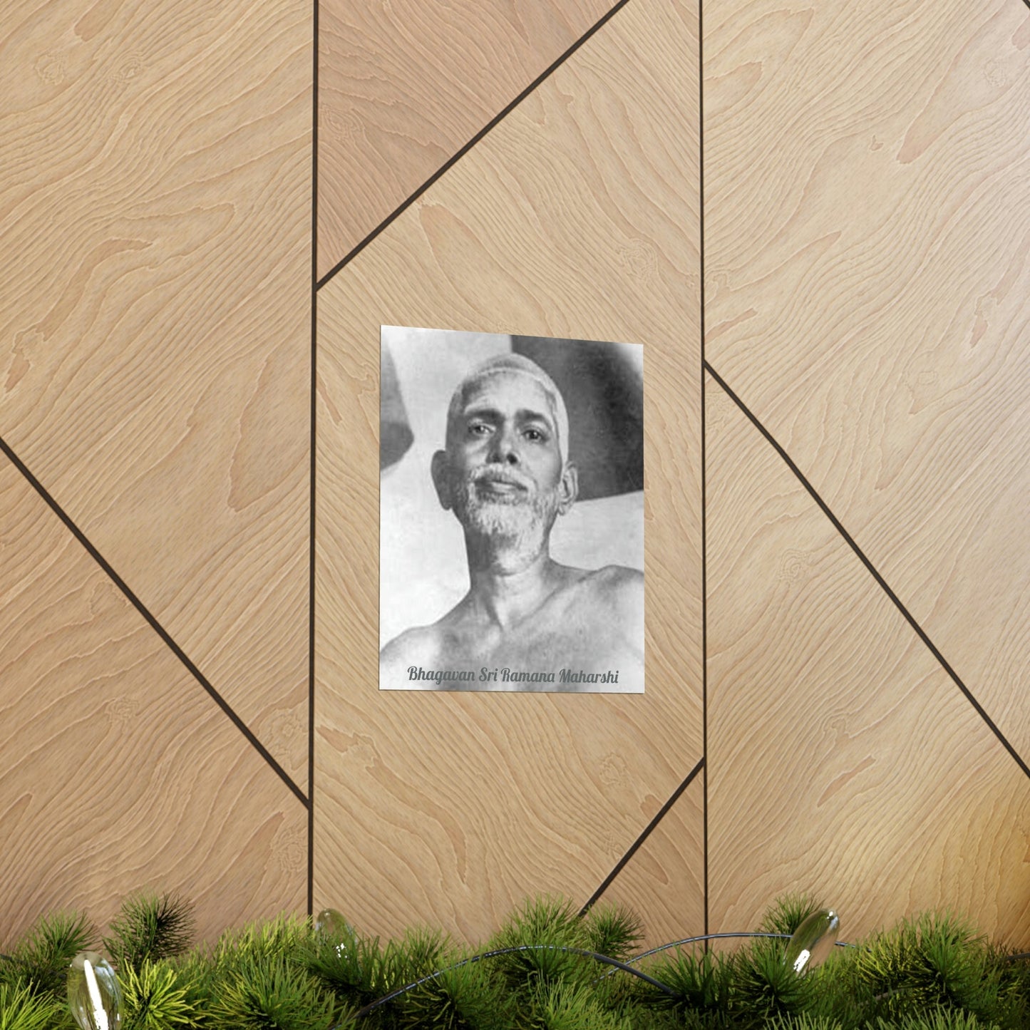 Premium Matte vertical posters - US MADE - Bhagavan Sri Ramana Maharshi - Indian Sage - "Silence is truth. Silence is bliss. Silence is peace." - Green Forest Home