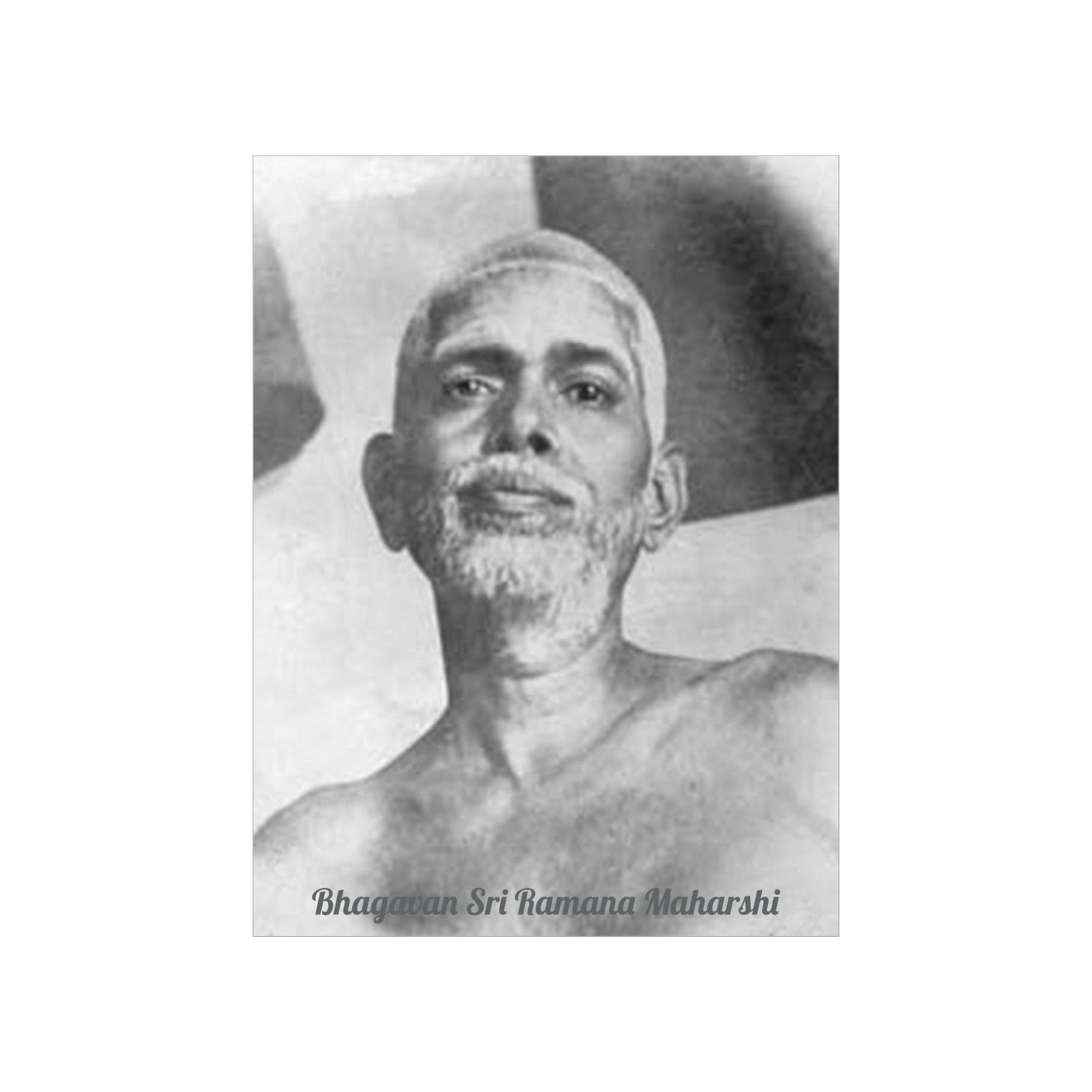 Premium Matte vertical posters - US MADE - Bhagavan Sri Ramana Maharshi - Indian Sage - "Silence is truth. Silence is bliss. Silence is peace." - Green Forest Home