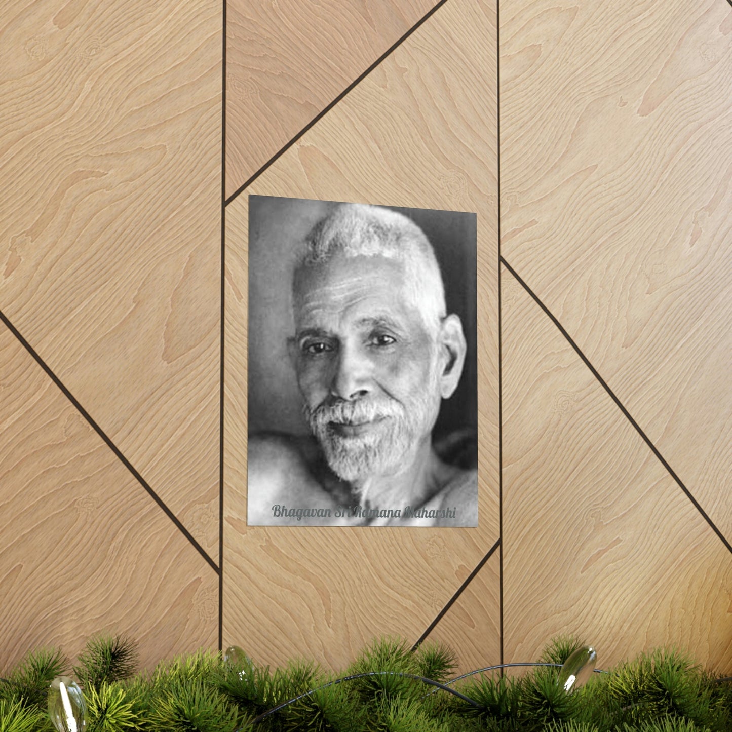 Premium Matte vertical posters - US MADE - Bhagavan Sri Ramana Maharshi - Indian Sage - "Silence is truth. Silence is bliss. Silence is peace." - Green Forest Home