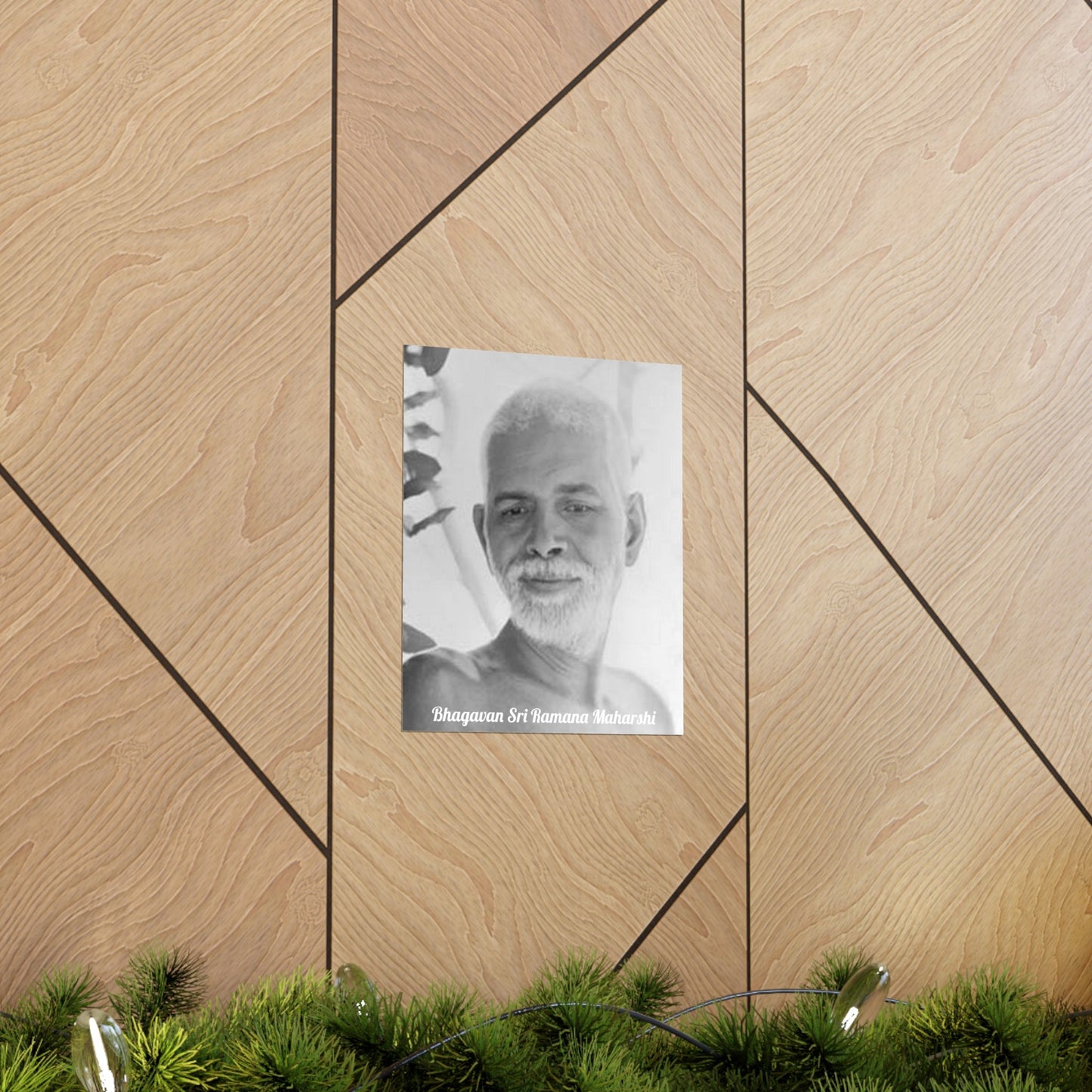 Premium Matte vertical posters - US MADE - Bhagavan Sri Ramana Maharshi - Indian Sage - "Silence is truth. Silence is bliss. Silence is peace." - Green Forest Home