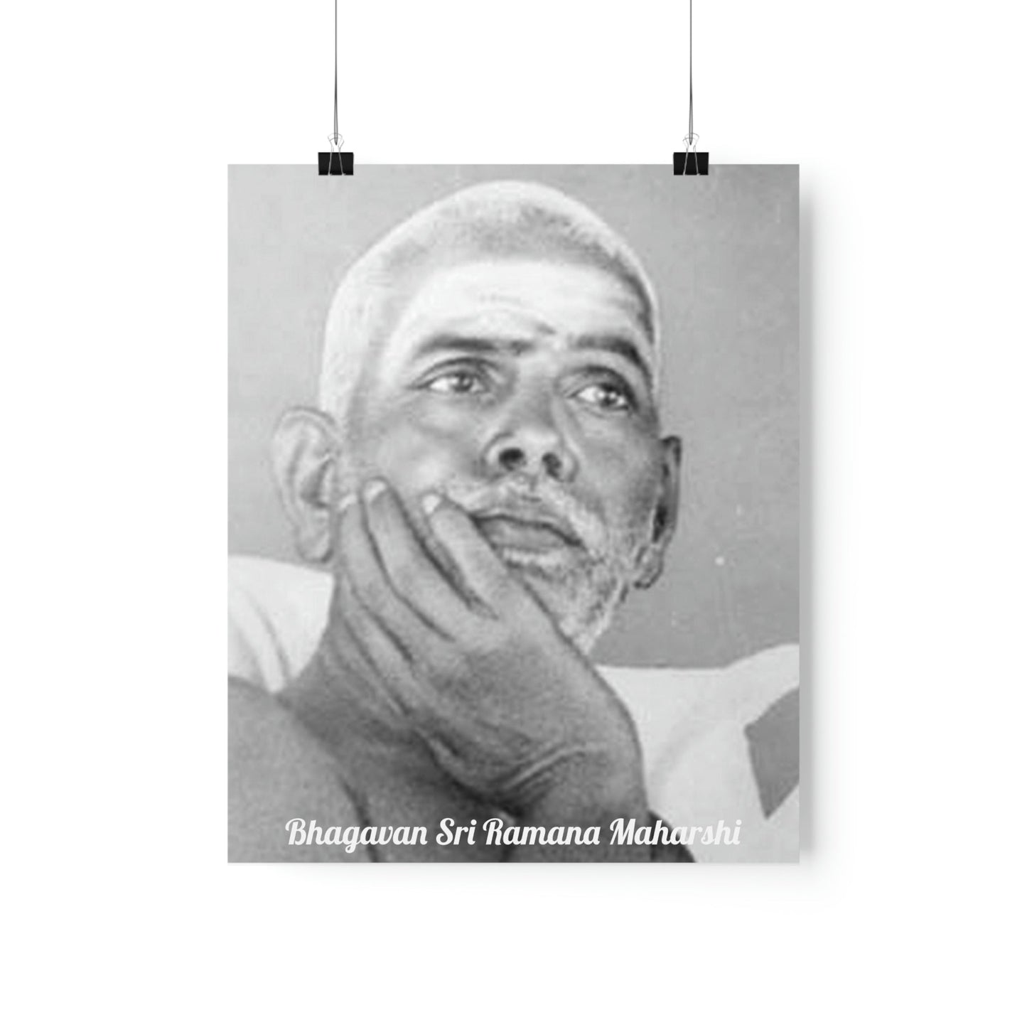 Premium Matte vertical posters - US MADE - Bhagavan Sri Ramana Maharshi - Indian Sage - "Silence is truth. Silence is bliss. Silence is peace." - Green Forest Home