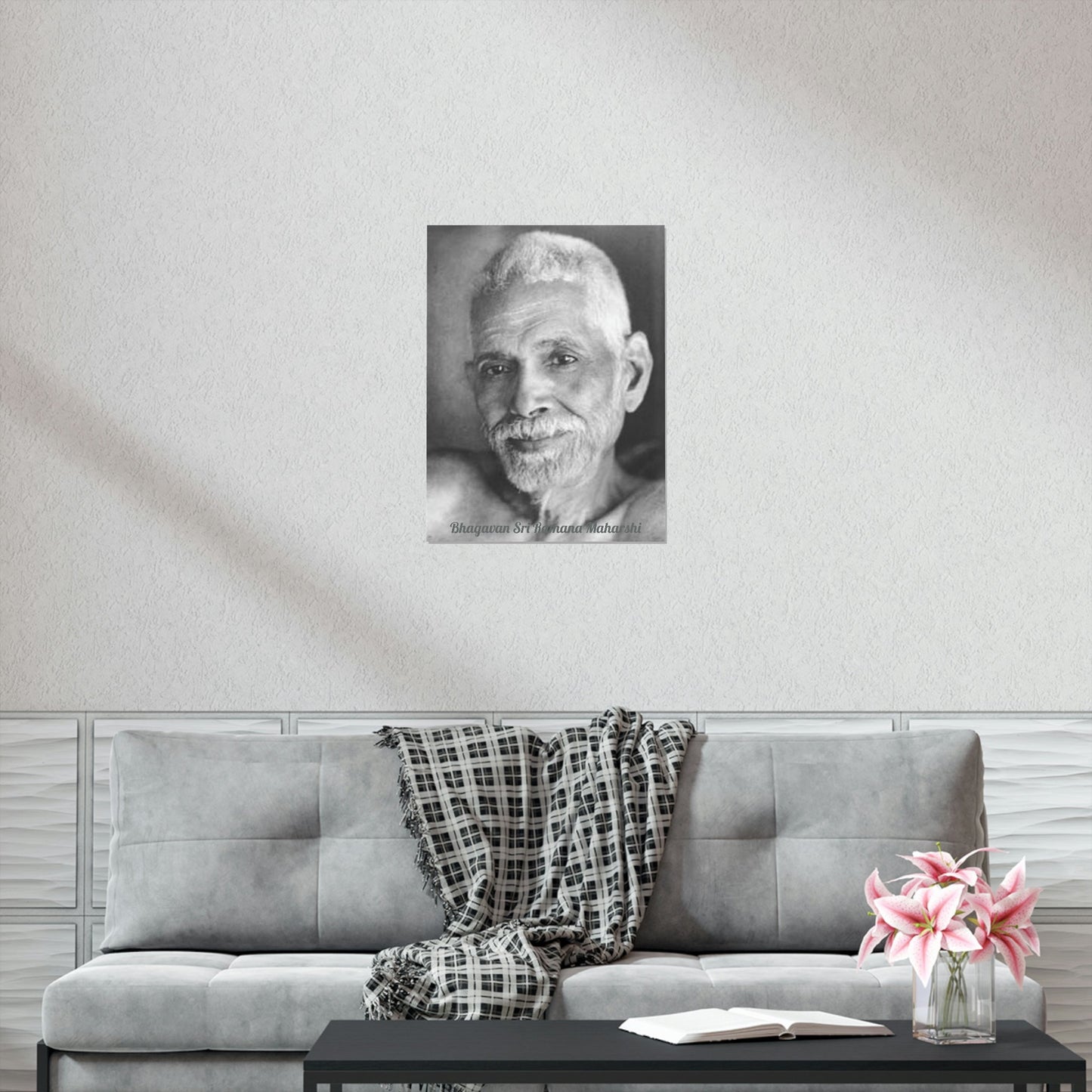 Premium Matte vertical posters - US MADE - Bhagavan Sri Ramana Maharshi - Indian Sage - "Silence is truth. Silence is bliss. Silence is peace." - Green Forest Home