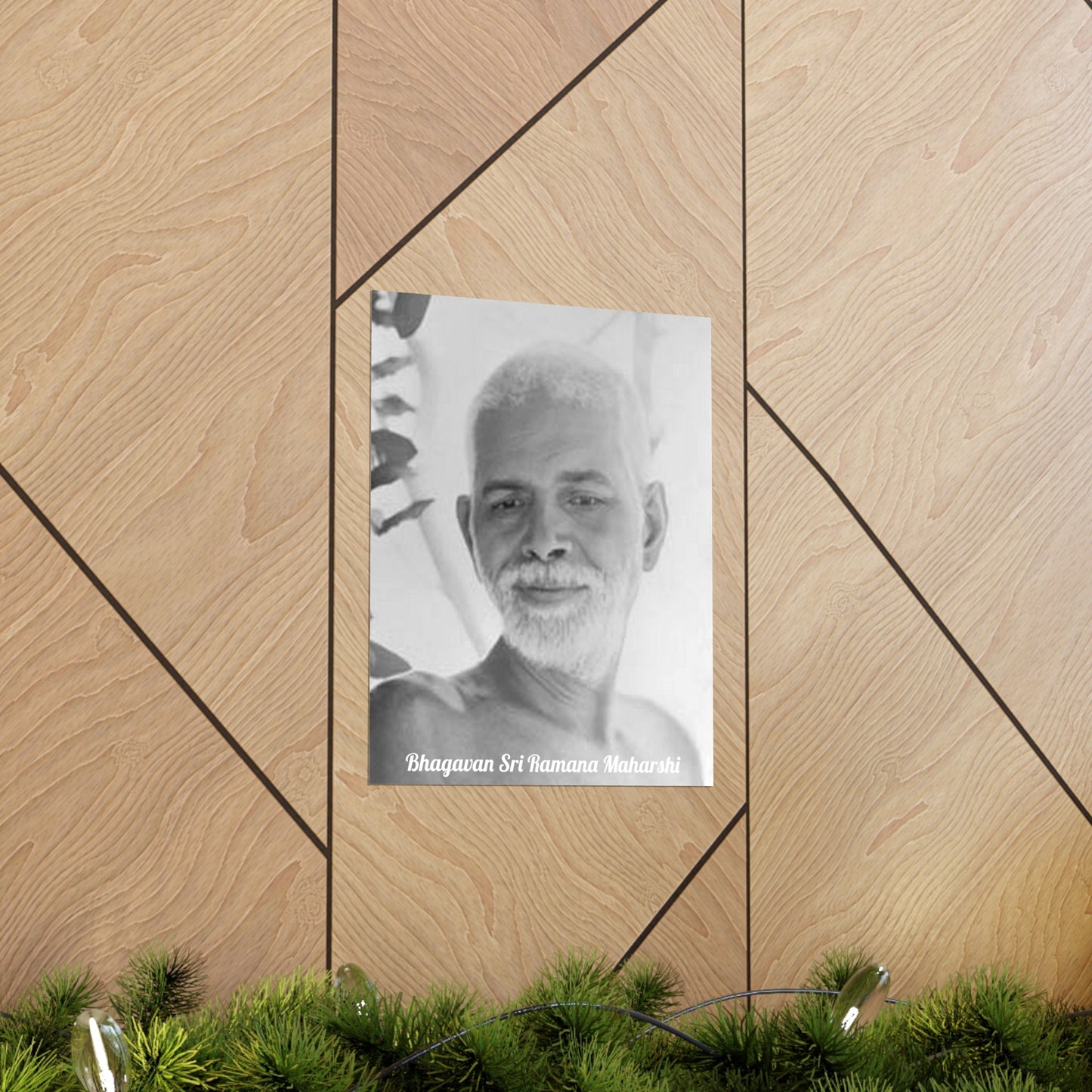 Premium Matte vertical posters - US MADE - Bhagavan Sri Ramana Maharshi - Indian Sage - "Silence is truth. Silence is bliss. Silence is peace." - Green Forest Home