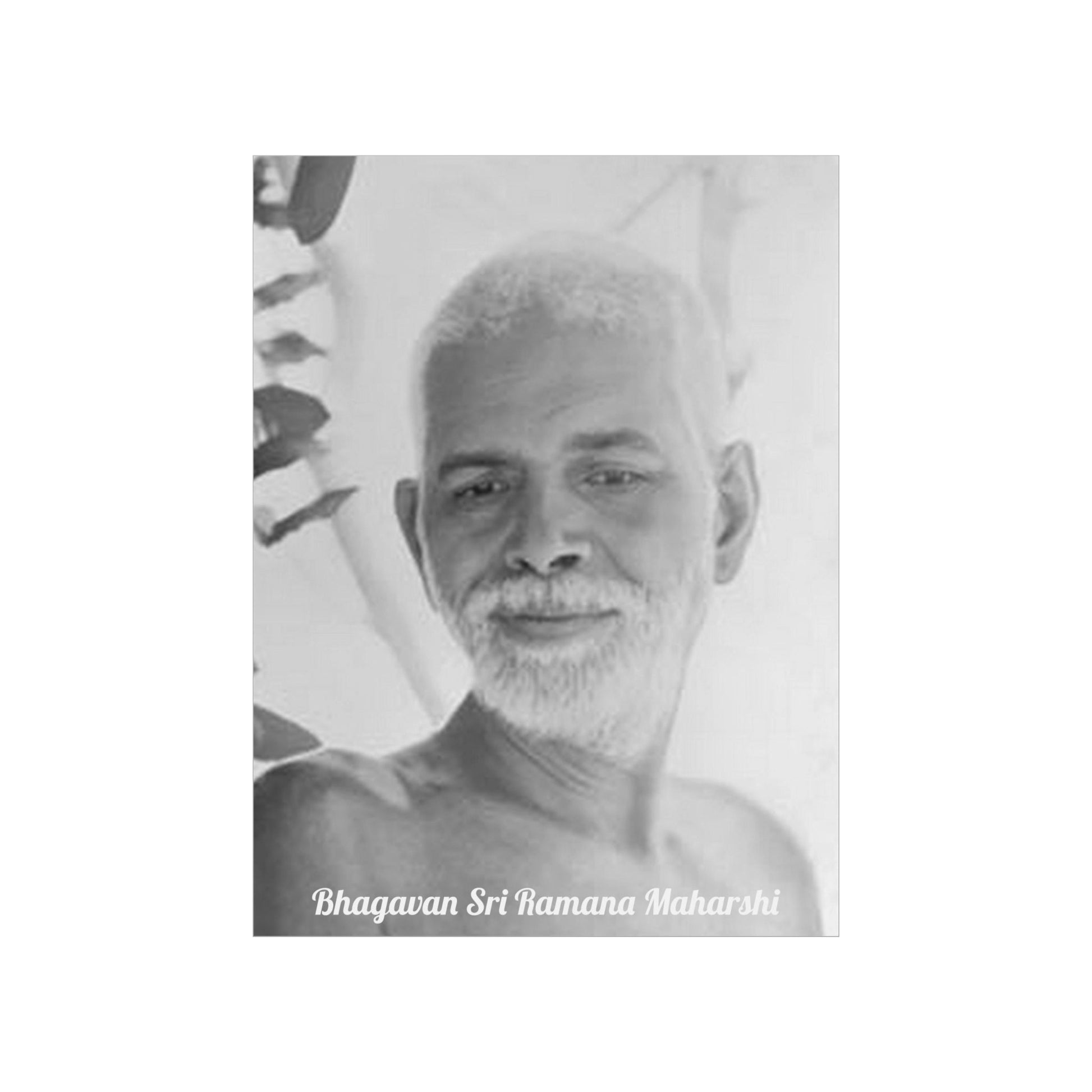 Premium Matte vertical posters - US MADE - Bhagavan Sri Ramana Maharshi - Indian Sage - "Silence is truth. Silence is bliss. Silence is peace." - Green Forest Home