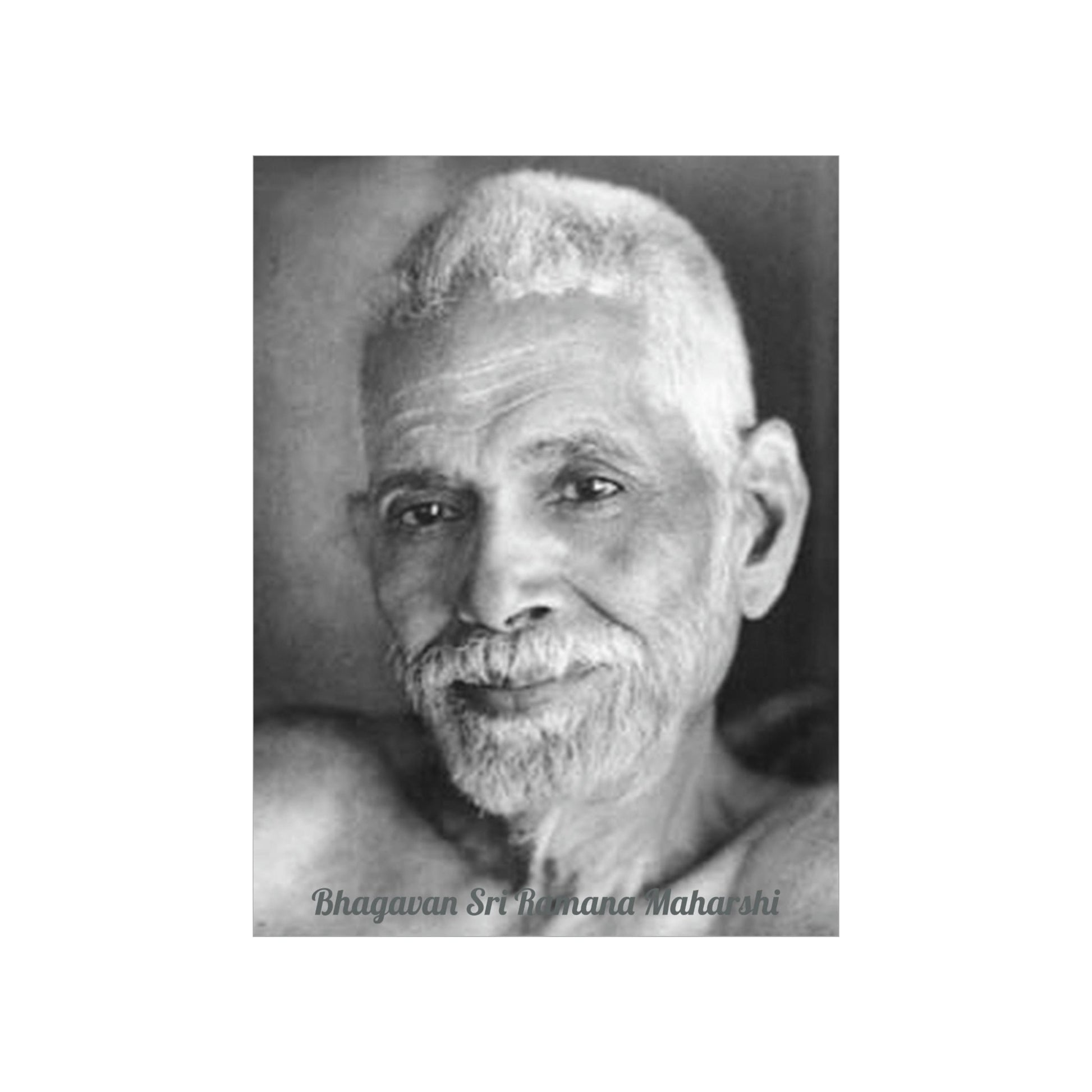 Premium Matte vertical posters - US MADE - Bhagavan Sri Ramana Maharshi - Indian Sage - "Silence is truth. Silence is bliss. Silence is peace." - Green Forest Home