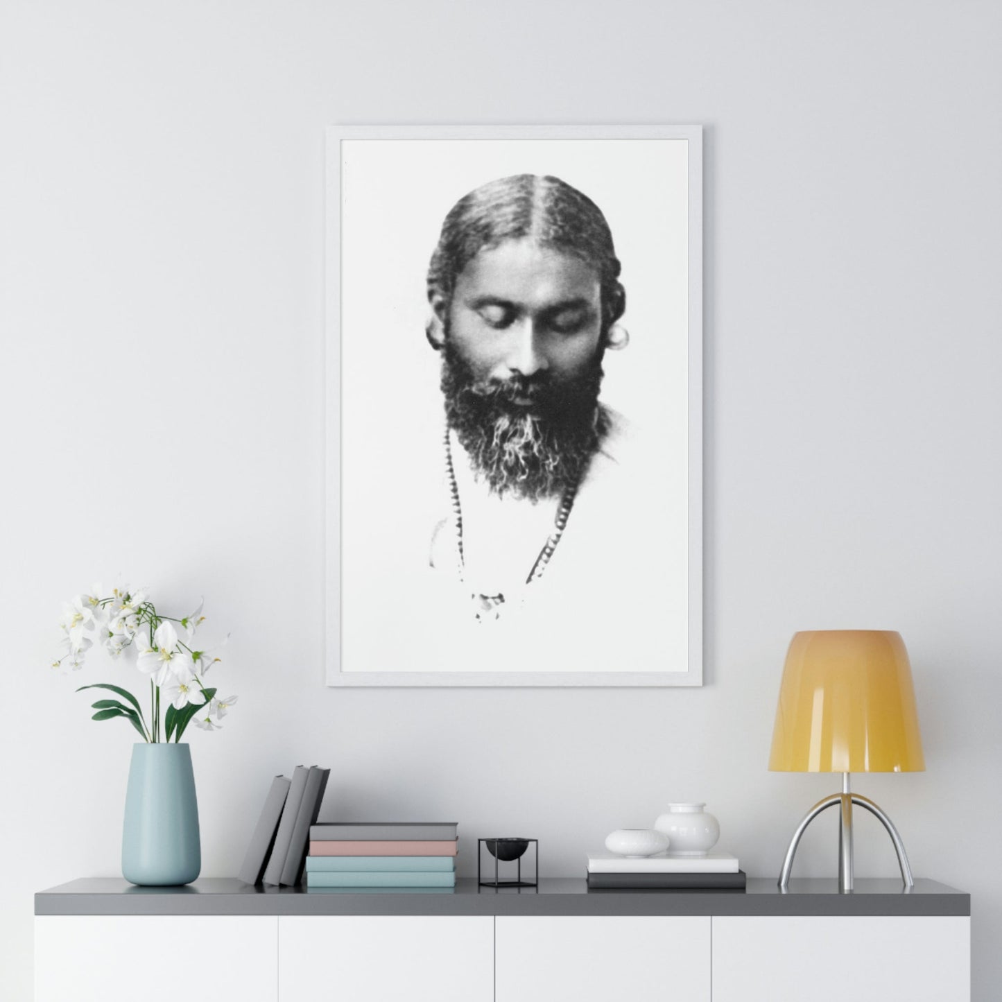 Premium White Framed Vertical Poster - PRESENTING THE SUFI MASTER 😇 INAYAT KHAN - Printed in EU - Green Forest Home