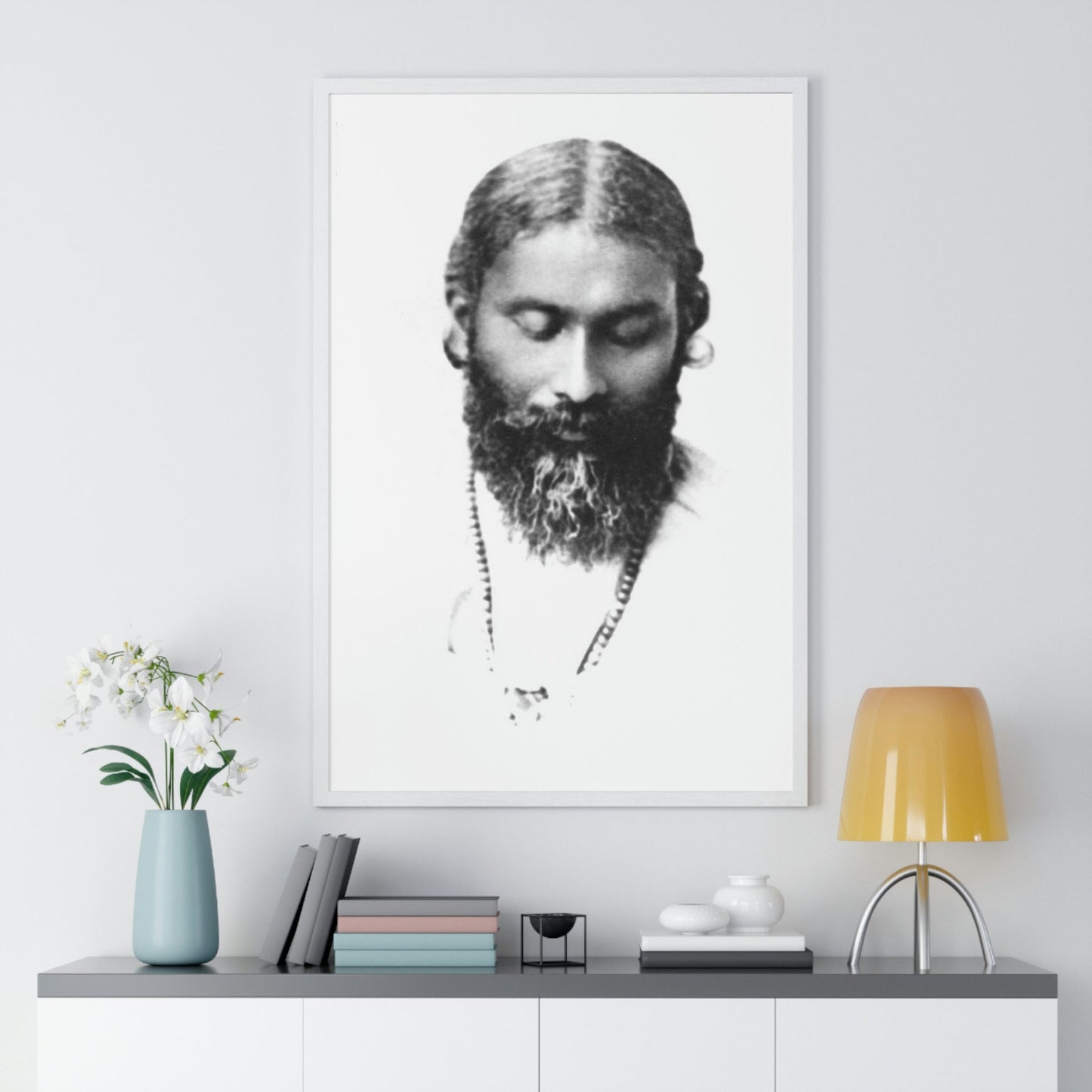 Premium White Framed Vertical Poster - PRESENTING THE SUFI MASTER 😇 INAYAT KHAN - Printed in EU - Green Forest Home