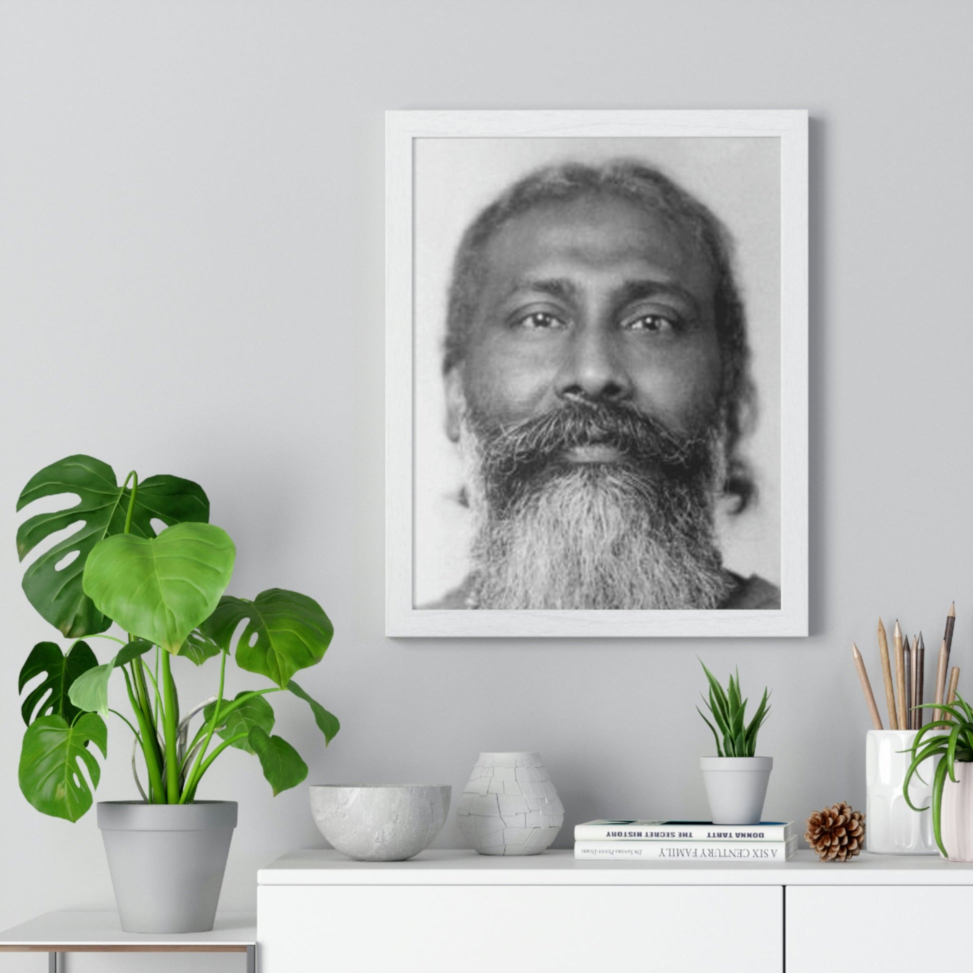 Premium White Framed Vertical Poster - PRESENTING THE SUFI MASTER 😇 INAYAT KHAN - Printed in EU - Green Forest Home