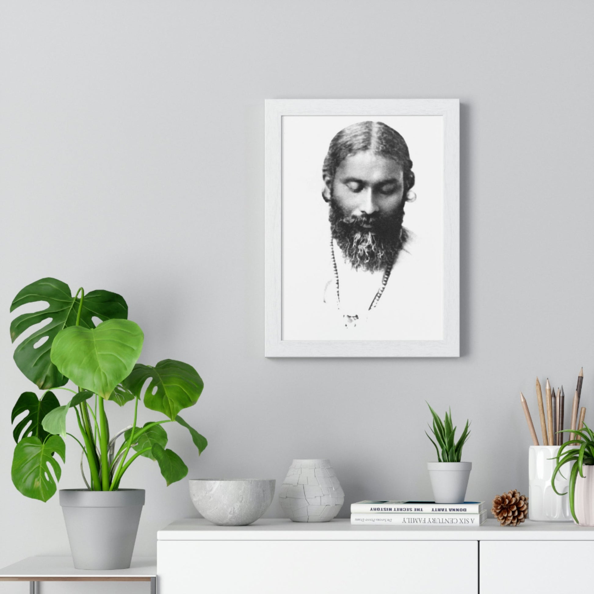 Premium White Framed Vertical Poster - PRESENTING THE SUFI MASTER 😇 INAYAT KHAN - Printed in EU - Green Forest Home