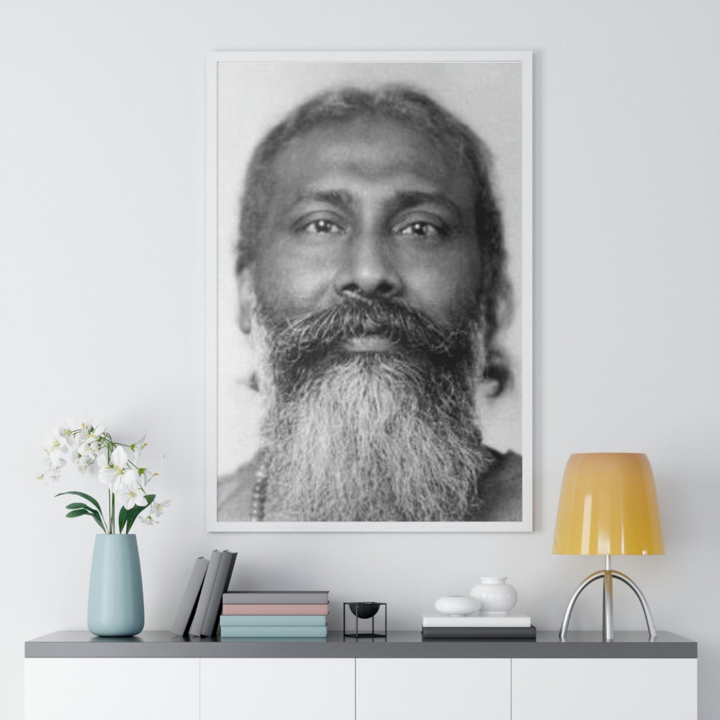 Premium White Framed Vertical Poster - PRESENTING THE SUFI MASTER 😇 INAYAT KHAN - Printed in EU - Green Forest Home