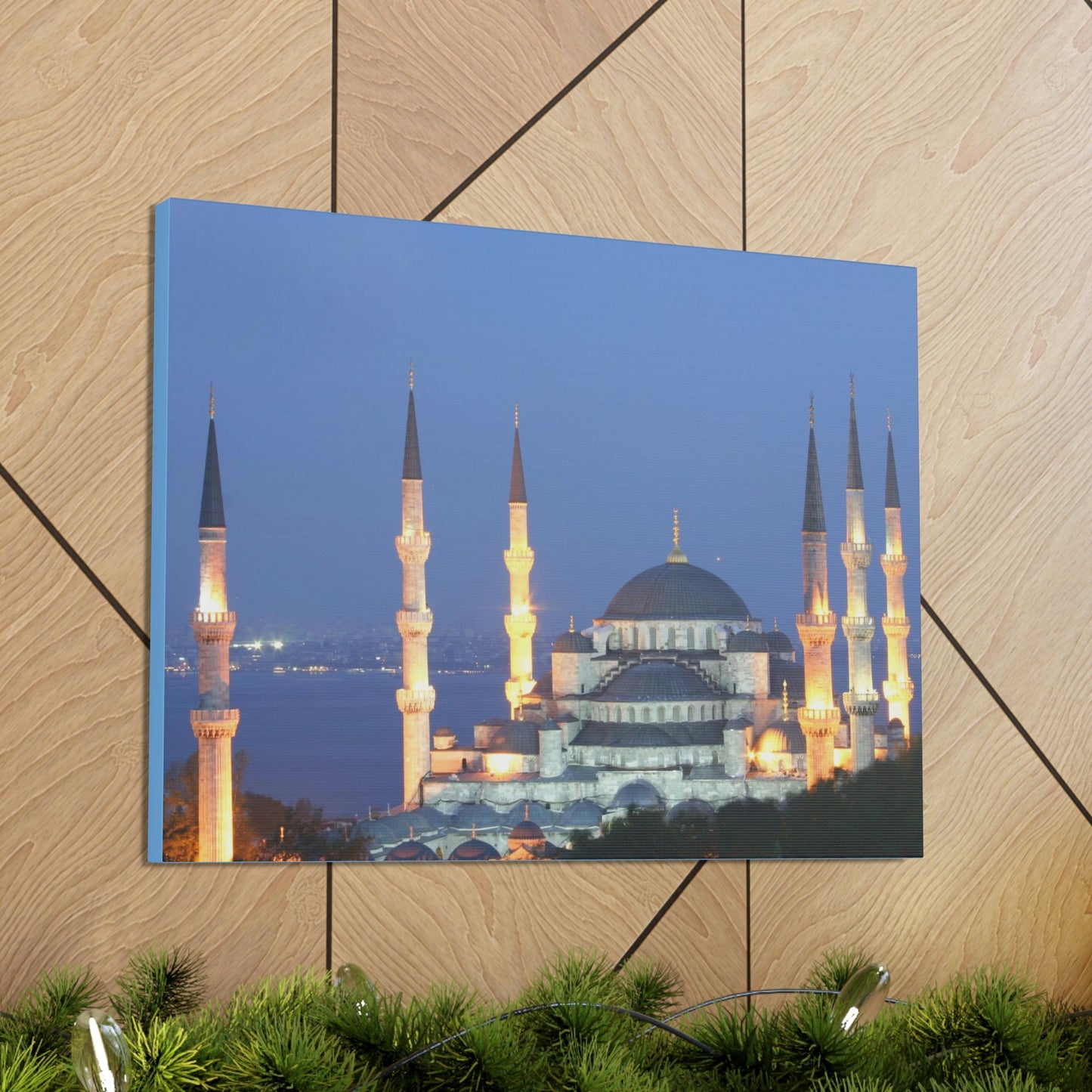 Printed in USA - Canvas Gallery Wraps - Çamlıca Republic Mosque - Capacity 63,000 - Islam religion - Istambul Turkey - Green Forest Home