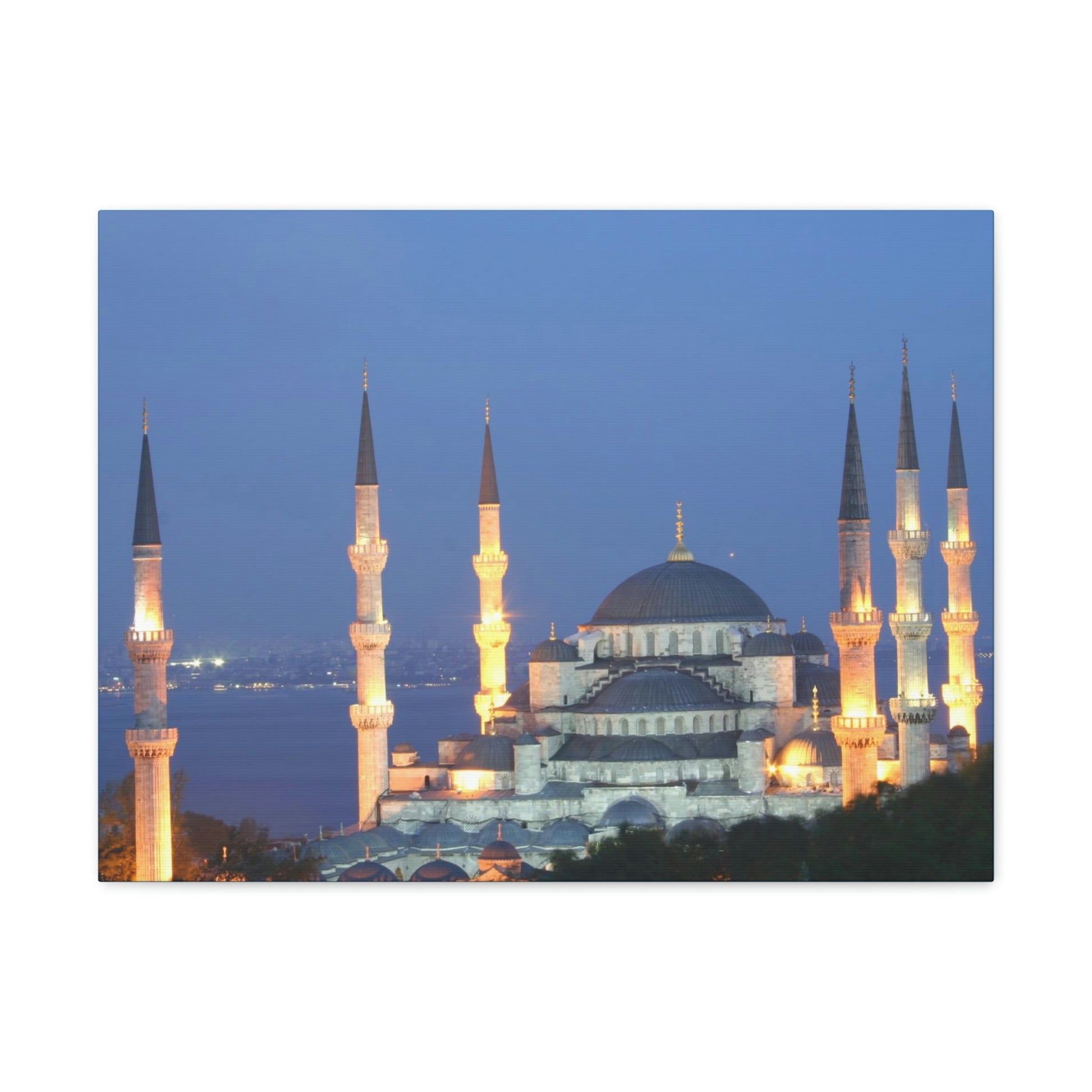 Printed in USA - Canvas Gallery Wraps - Çamlıca Republic Mosque - Capacity 63,000 - Islam religion - Istambul Turkey - Green Forest Home