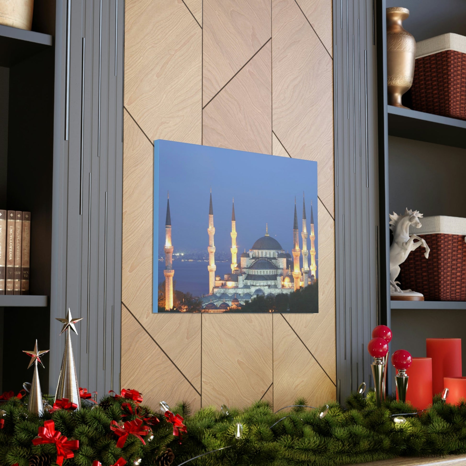 Printed in USA - Canvas Gallery Wraps - Çamlıca Republic Mosque - Capacity 63,000 - Islam religion - Istambul Turkey - Green Forest Home