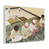 Printed in USA - Canvas Gallery Wraps - Children in prayer in Mosque - Islam - Green Forest Home