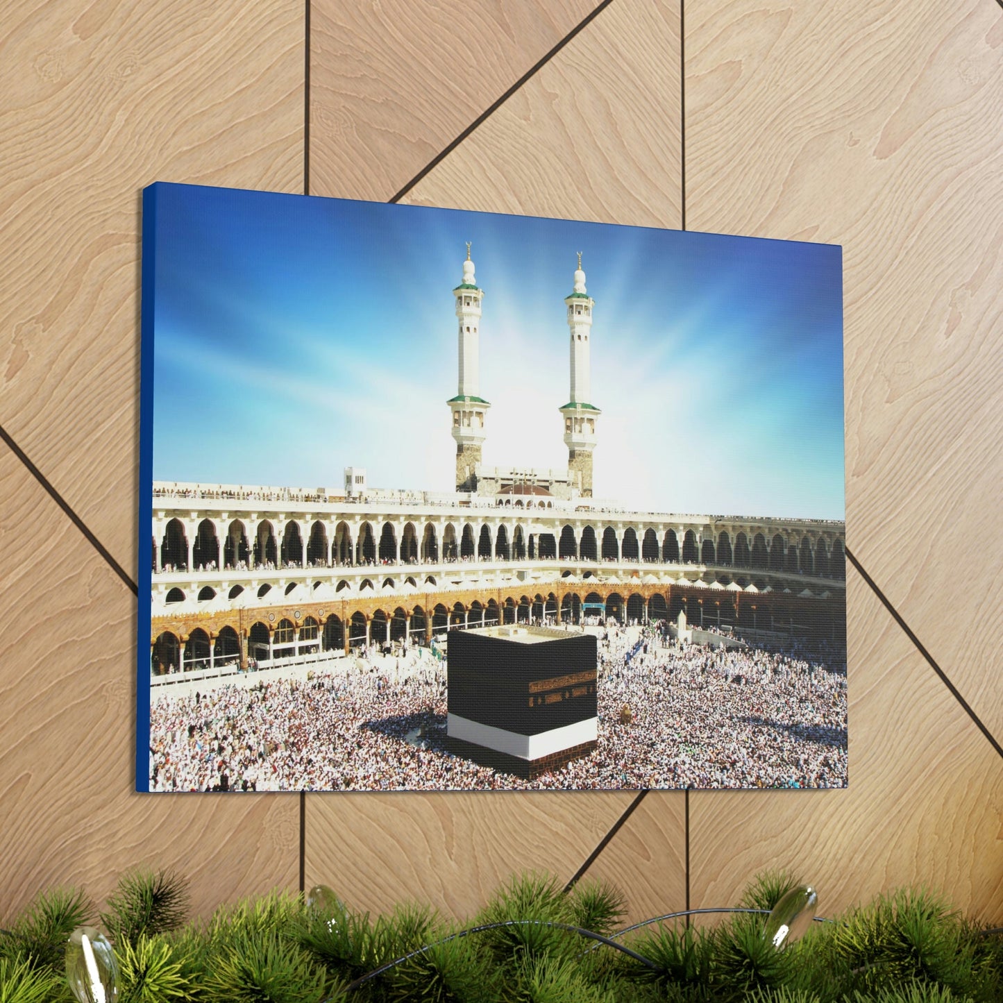 Printed in USA - Canvas Gallery Wraps - Great Mosque of Mecca - Islam religion - UAE - Green Forest Home