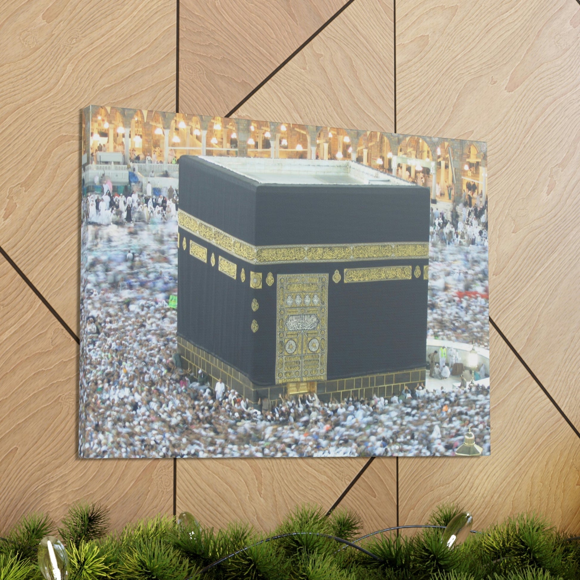 Printed in USA - Canvas Gallery Wraps - Great Mosque of Mecca - Islam religion - UAE - Green Forest Home