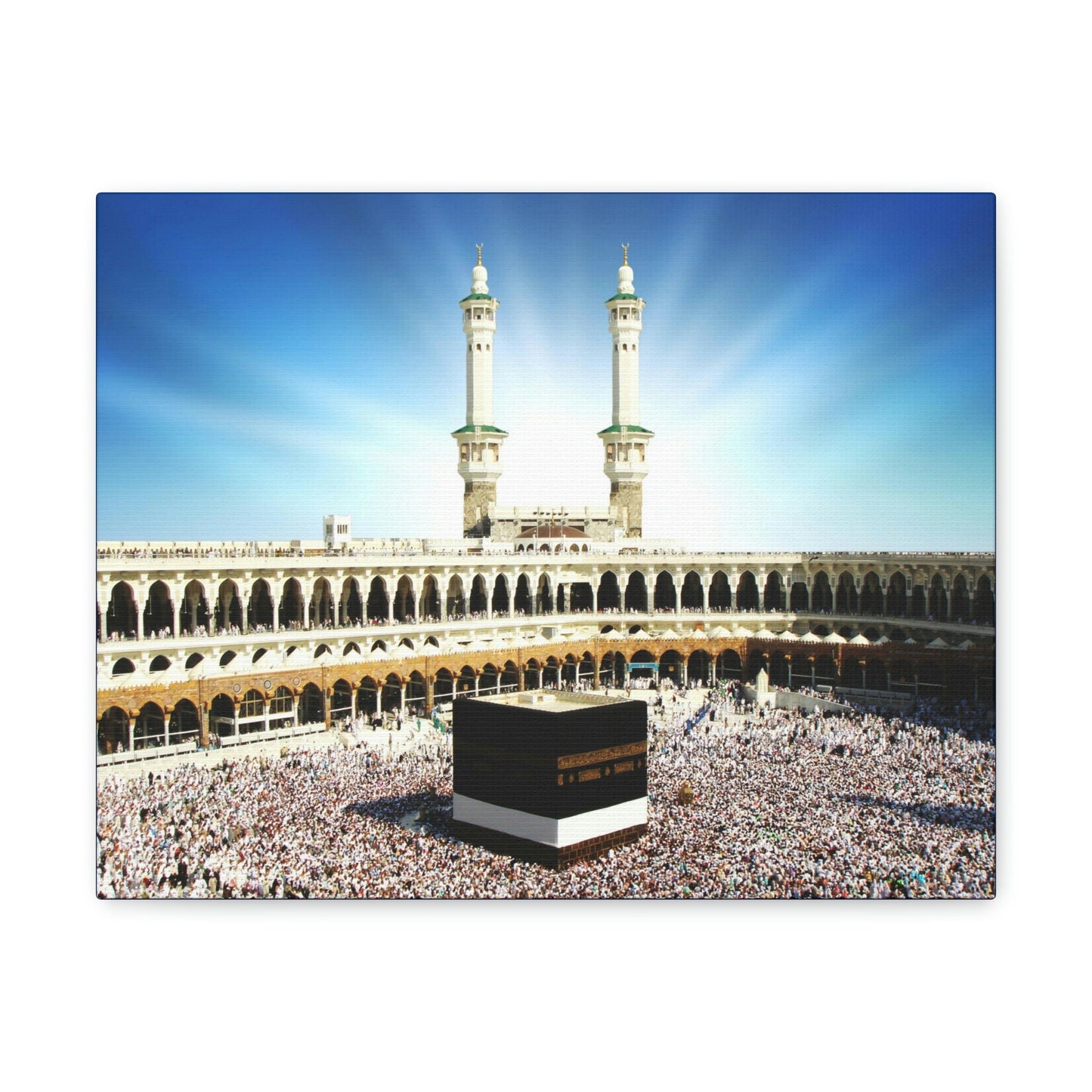 Printed in USA - Canvas Gallery Wraps - Great Mosque of Mecca - Islam religion - UAE - Green Forest Home