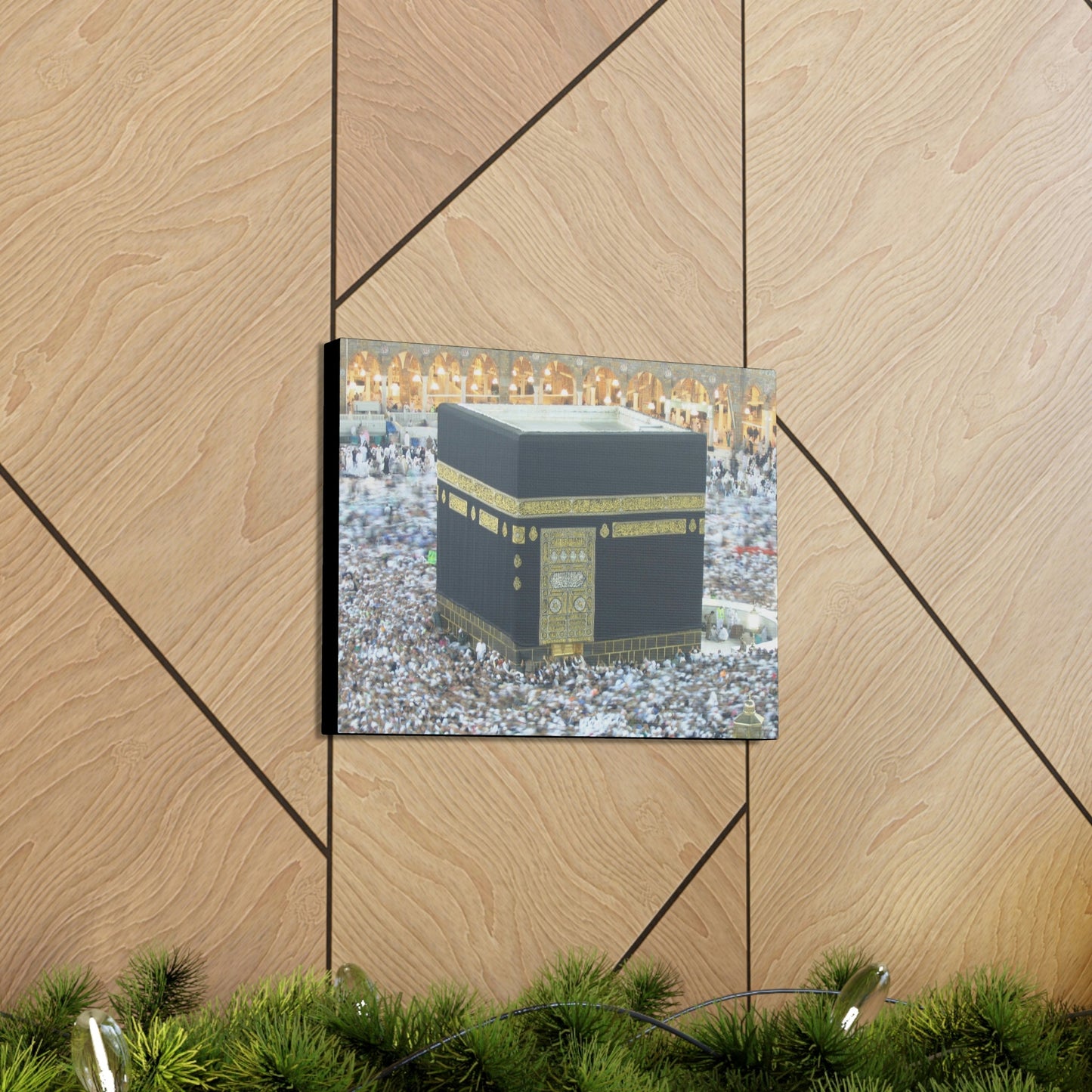 Printed in USA - Canvas Gallery Wraps - Holly Kaaba in Mecca, Saudi Arabia - UAE - Islam - Green Forest Home