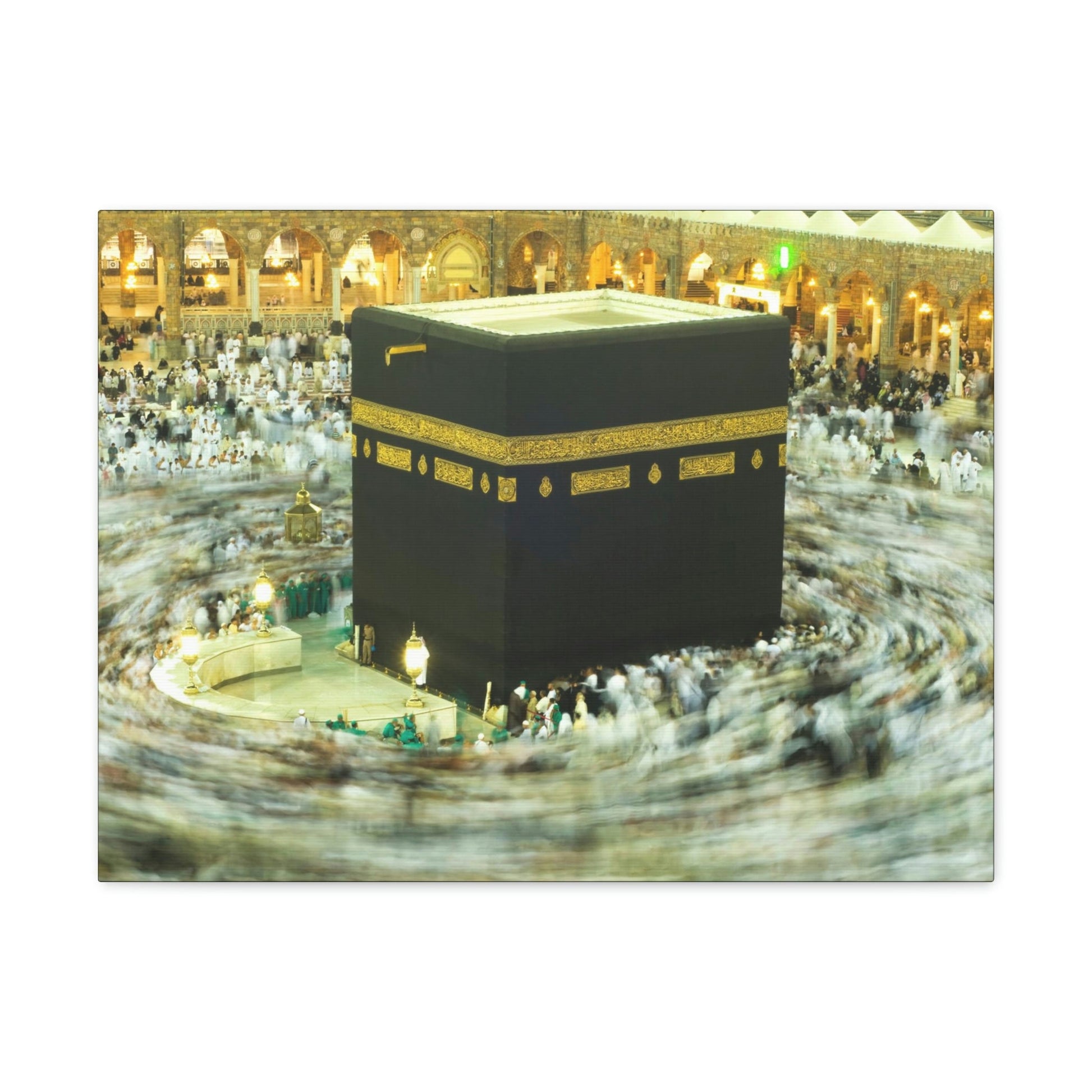 Printed in USA - Canvas Gallery Wraps - Holly Kaaba in Mecca, Saudi Arabia - UAE - Islam - Green Forest Home