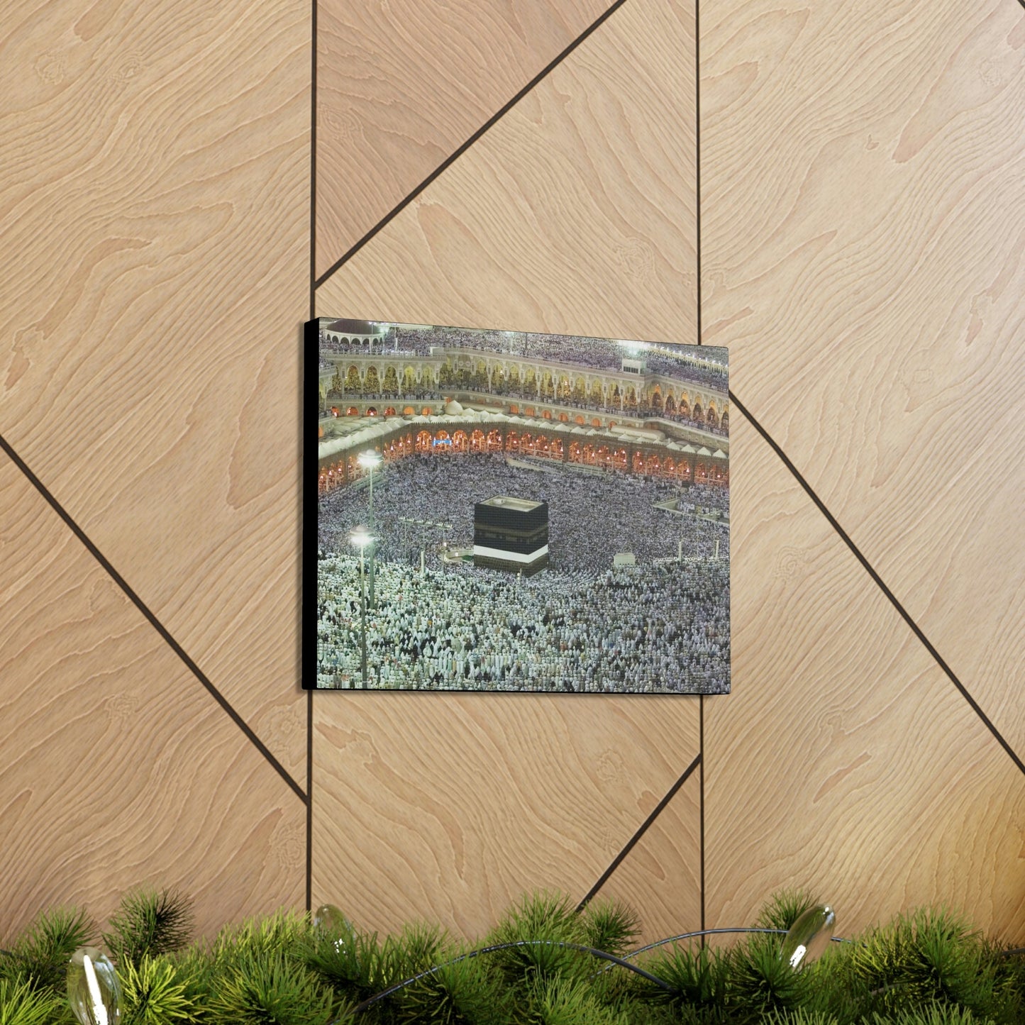 Printed in USA - Canvas Gallery Wraps - Holly Kaaba in Mecca, Saudi Arabia - UAE - Islam - Green Forest Home