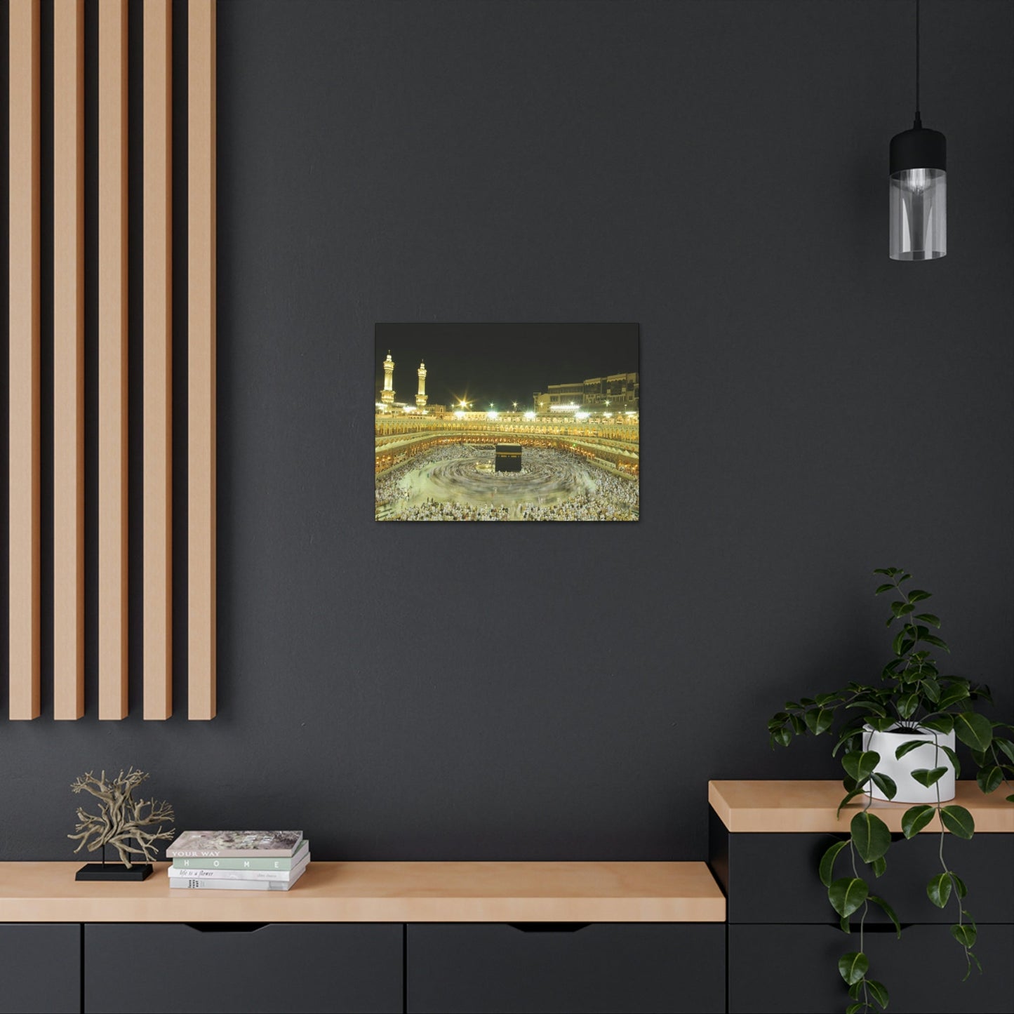 Printed in USA - Canvas Gallery Wraps - Holly Kaaba in Mecca, Saudi Arabia - UAE - Islam - Green Forest Home