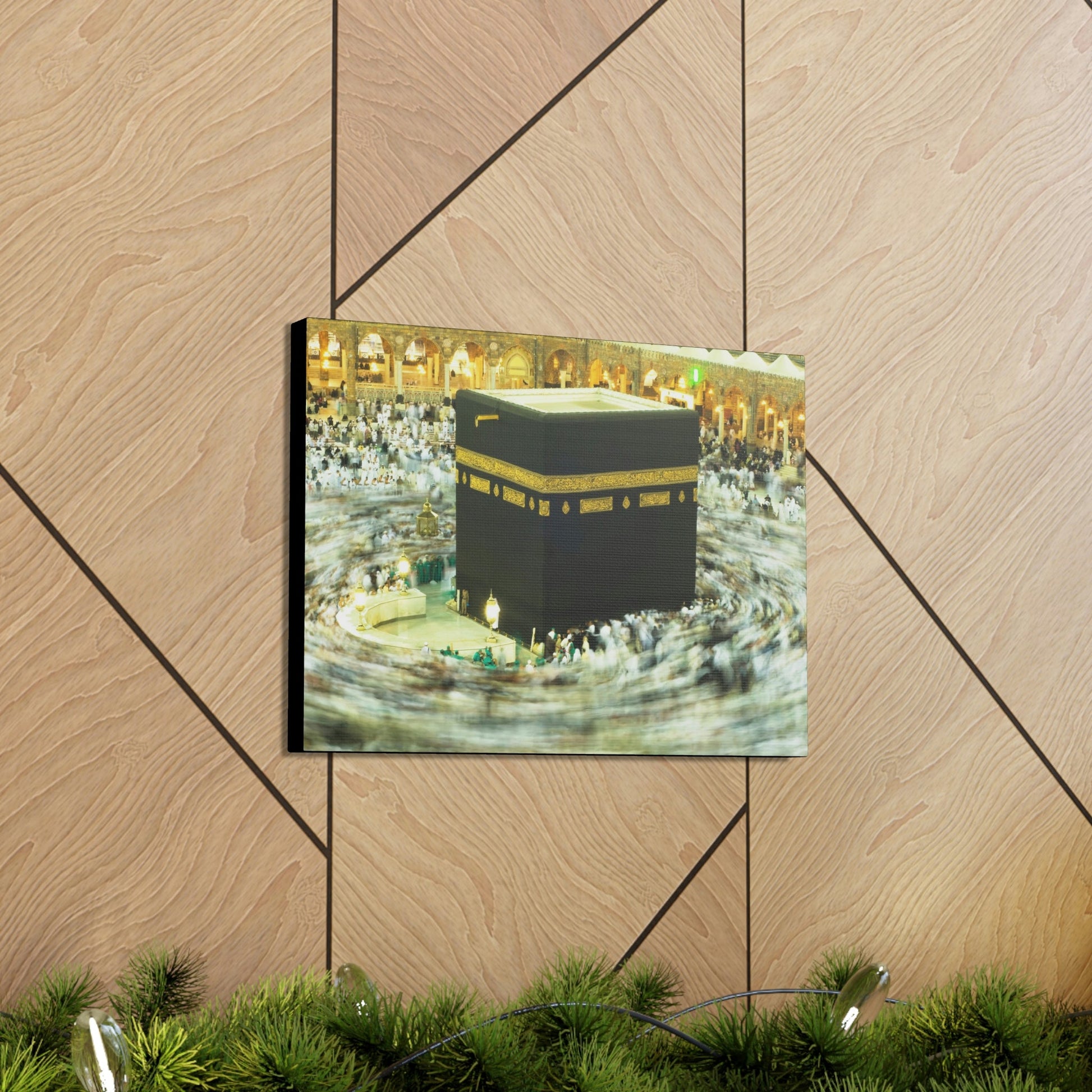 Printed in USA - Canvas Gallery Wraps - Holly Kaaba in Mecca, Saudi Arabia - UAE - Islam - Green Forest Home