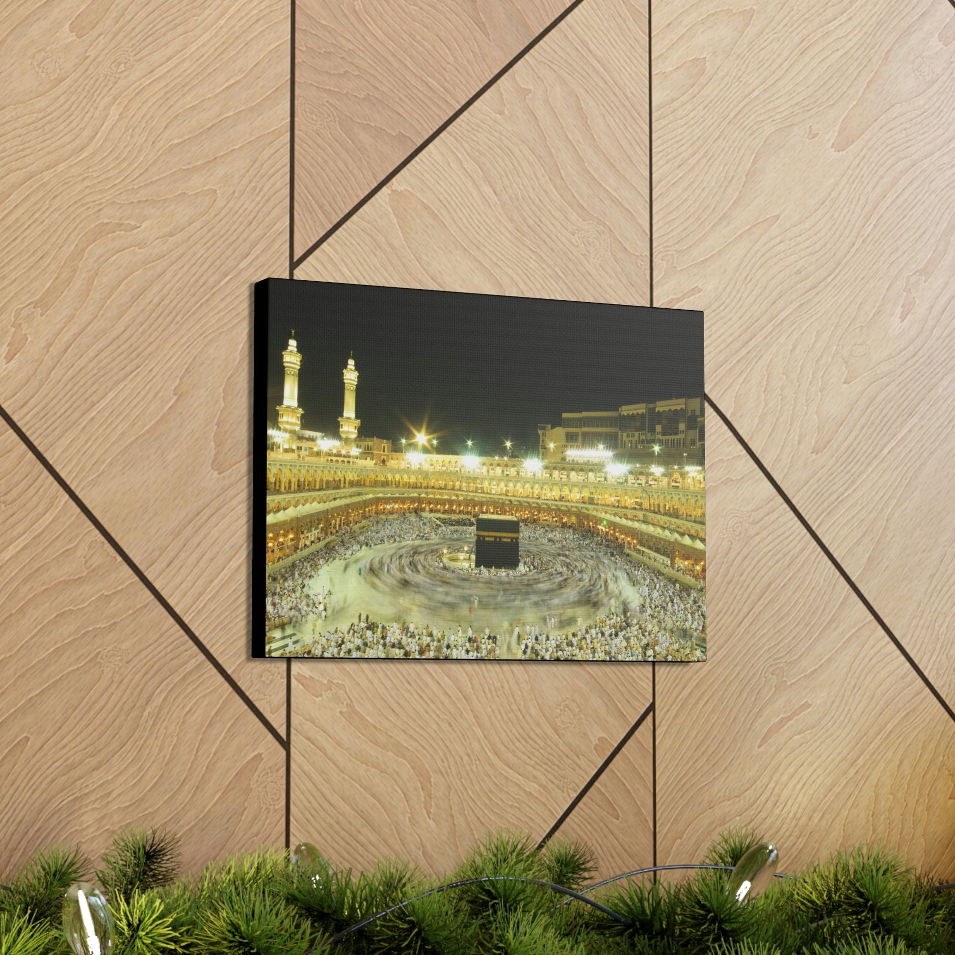 Printed in USA - Canvas Gallery Wraps - Holly Kaaba in Mecca, Saudi Arabia - UAE - Islam - Green Forest Home