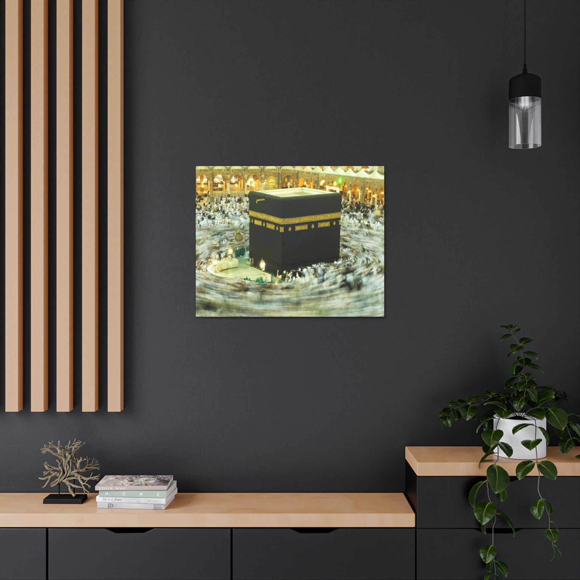 Printed in USA - Canvas Gallery Wraps - Holly Kaaba in Mecca, Saudi Arabia - UAE - Islam - Green Forest Home