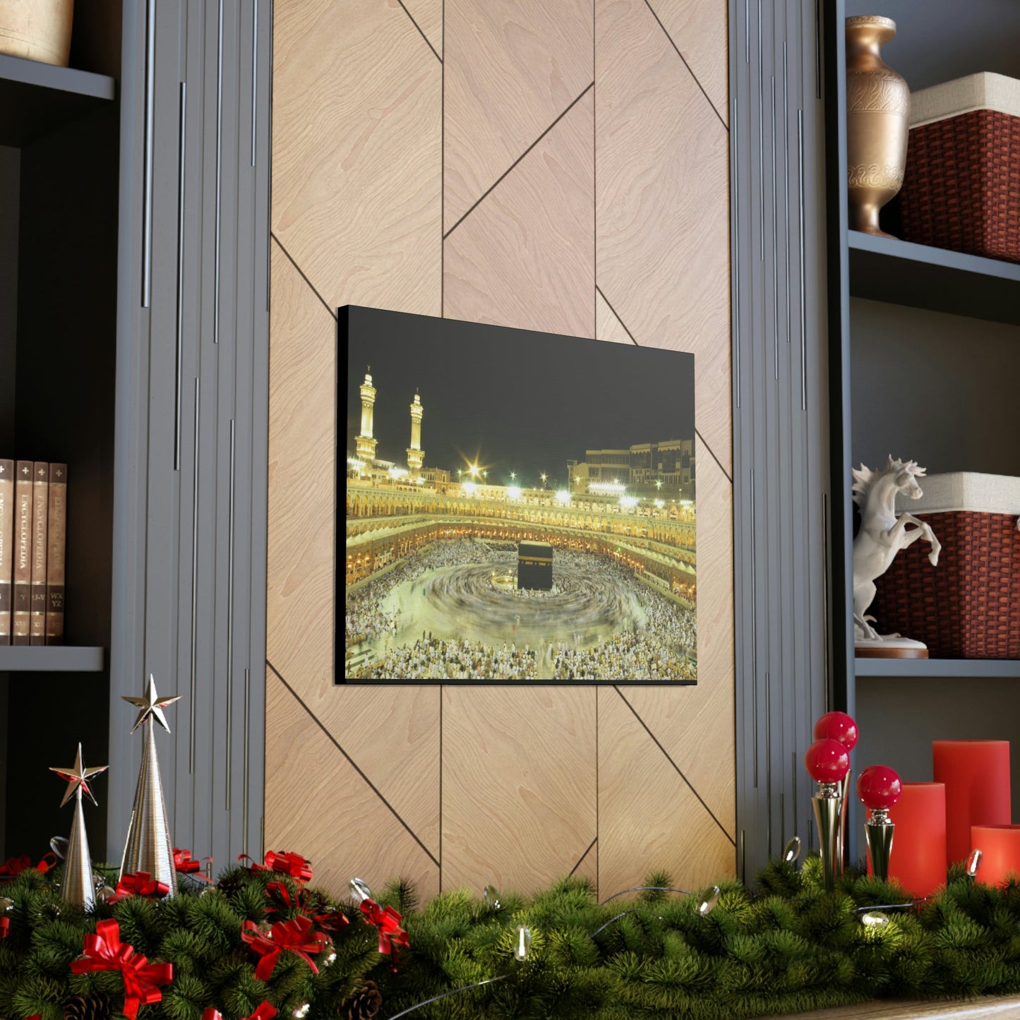 Printed in USA - Canvas Gallery Wraps - Holly Kaaba in Mecca, Saudi Arabia - UAE - Islam - Green Forest Home