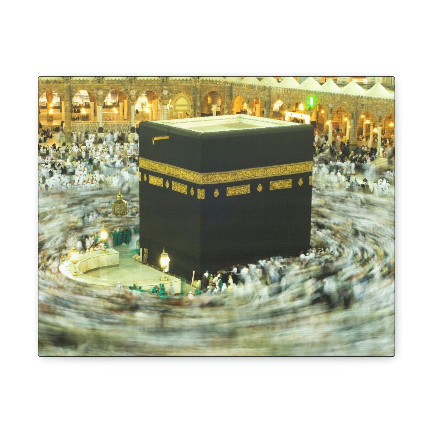 Printed in USA - Canvas Gallery Wraps - Holly Kaaba in Mecca, Saudi Arabia - UAE - Islam - Green Forest Home