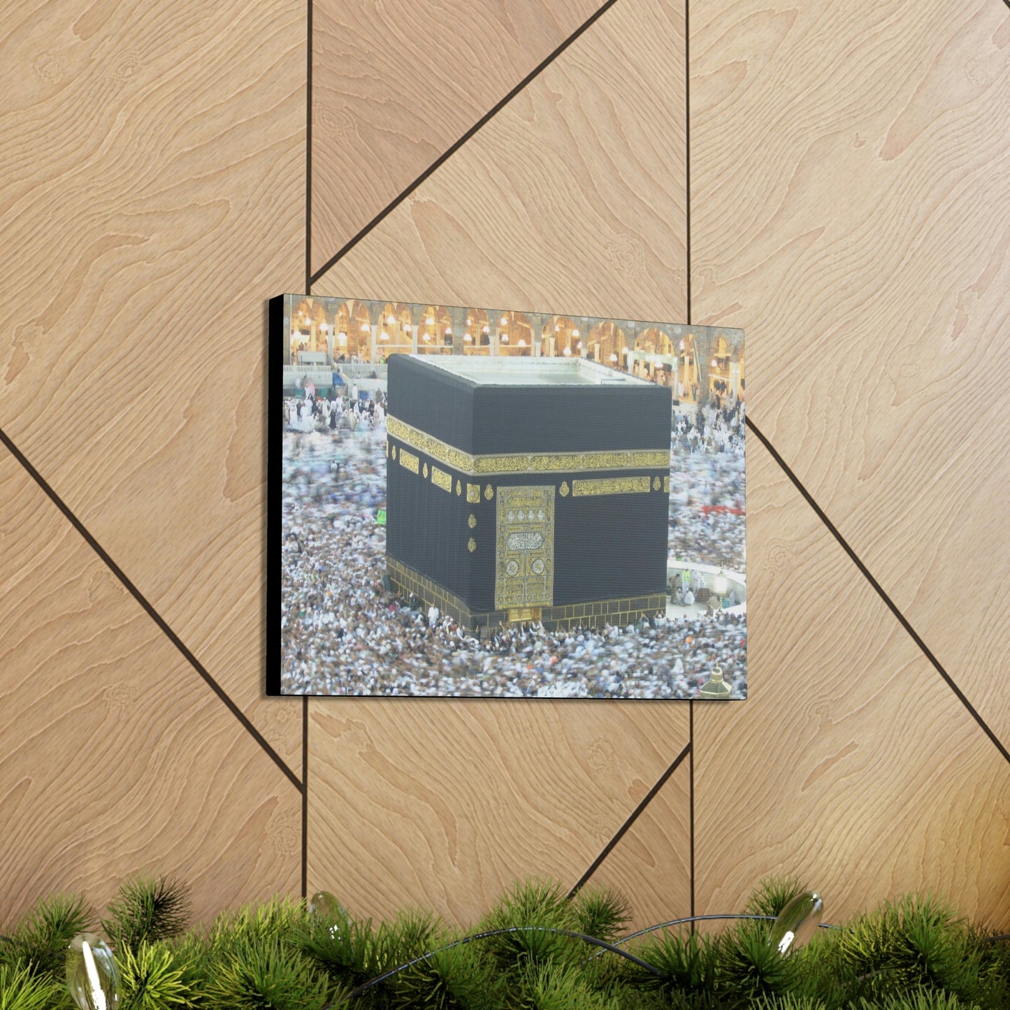 Printed in USA - Canvas Gallery Wraps - Holly Kaaba in Mecca, Saudi Arabia - UAE - Islam - Green Forest Home