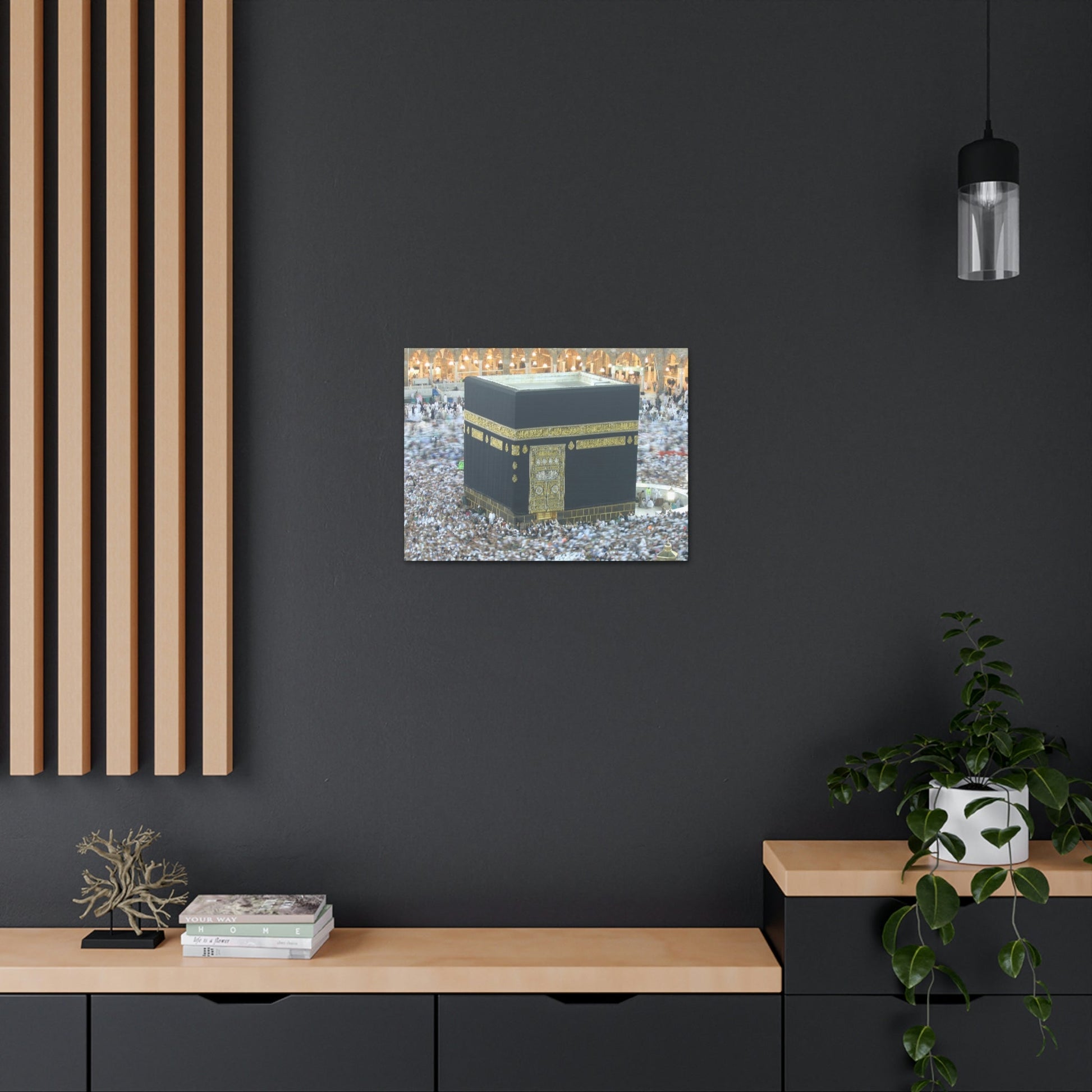 Printed in USA - Canvas Gallery Wraps - Holly Kaaba in Mecca, Saudi Arabia - UAE - Islam - Green Forest Home