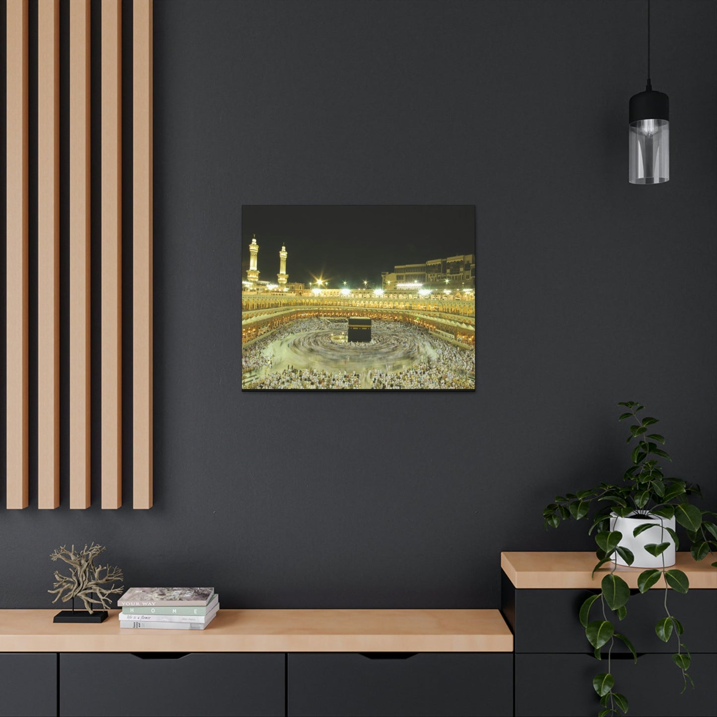 Printed in USA - Canvas Gallery Wraps - Holly Kaaba in Mecca, Saudi Arabia - UAE - Islam - Green Forest Home