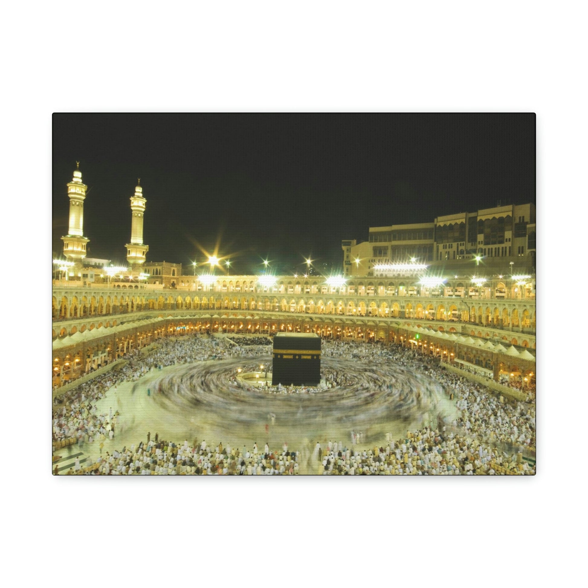 Printed in USA - Canvas Gallery Wraps - Holly Kaaba in Mecca, Saudi Arabia - UAE - Islam - Green Forest Home