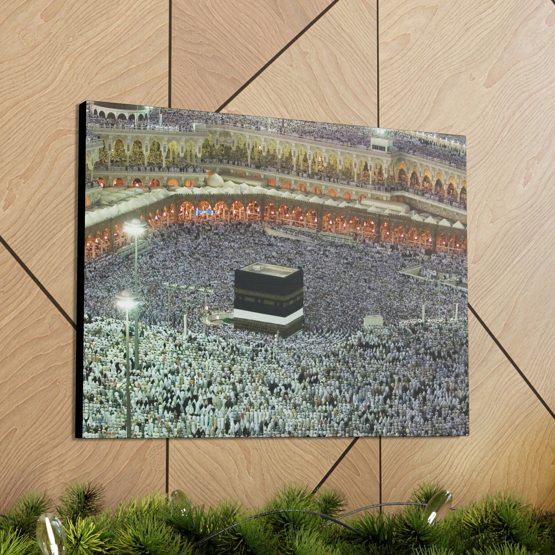 Printed in USA - Canvas Gallery Wraps - Holly Kaaba in Mecca, Saudi Arabia - UAE - Islam - Green Forest Home