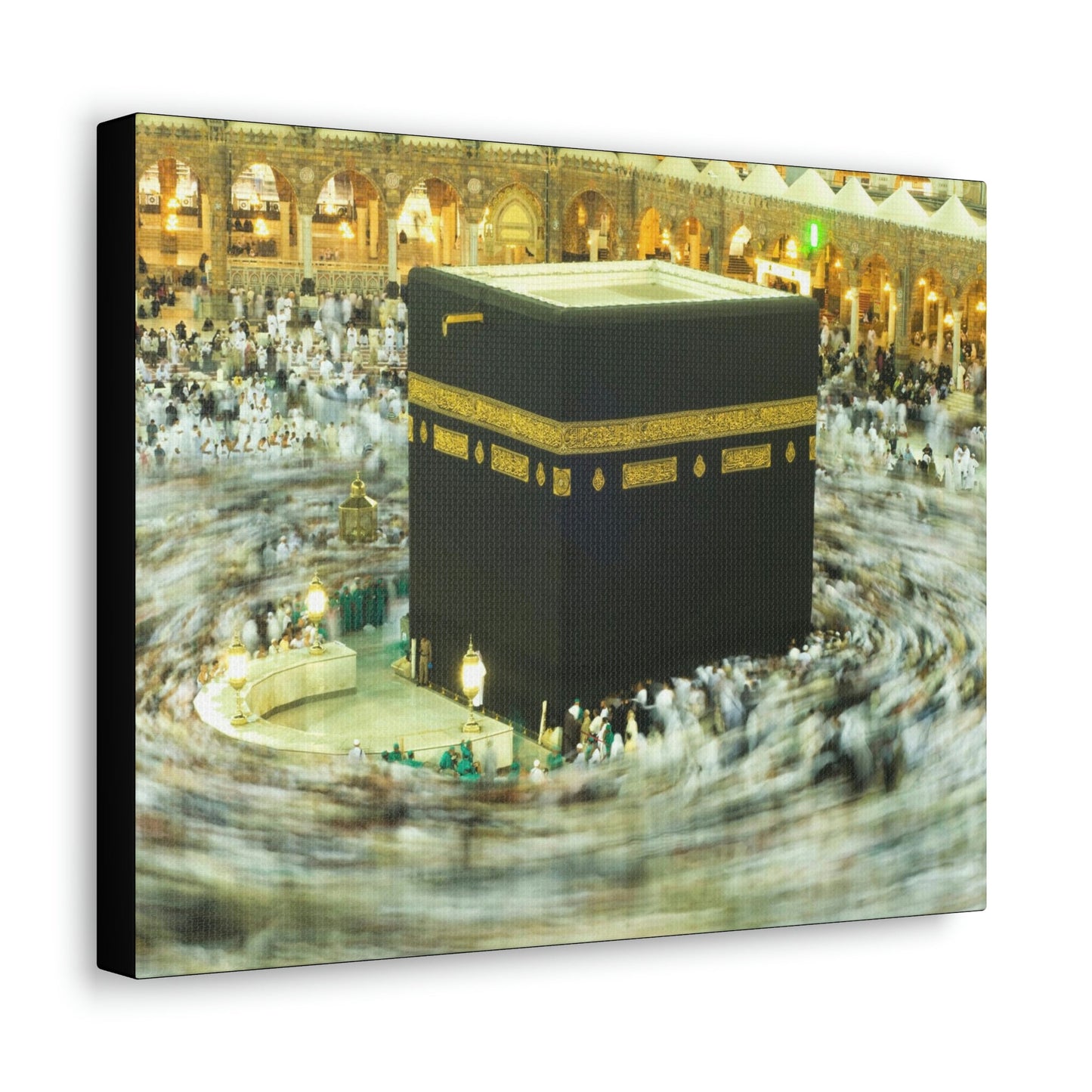 Printed in USA - Canvas Gallery Wraps - Holly Kaaba in Mecca, Saudi Arabia - UAE - Islam - Green Forest Home