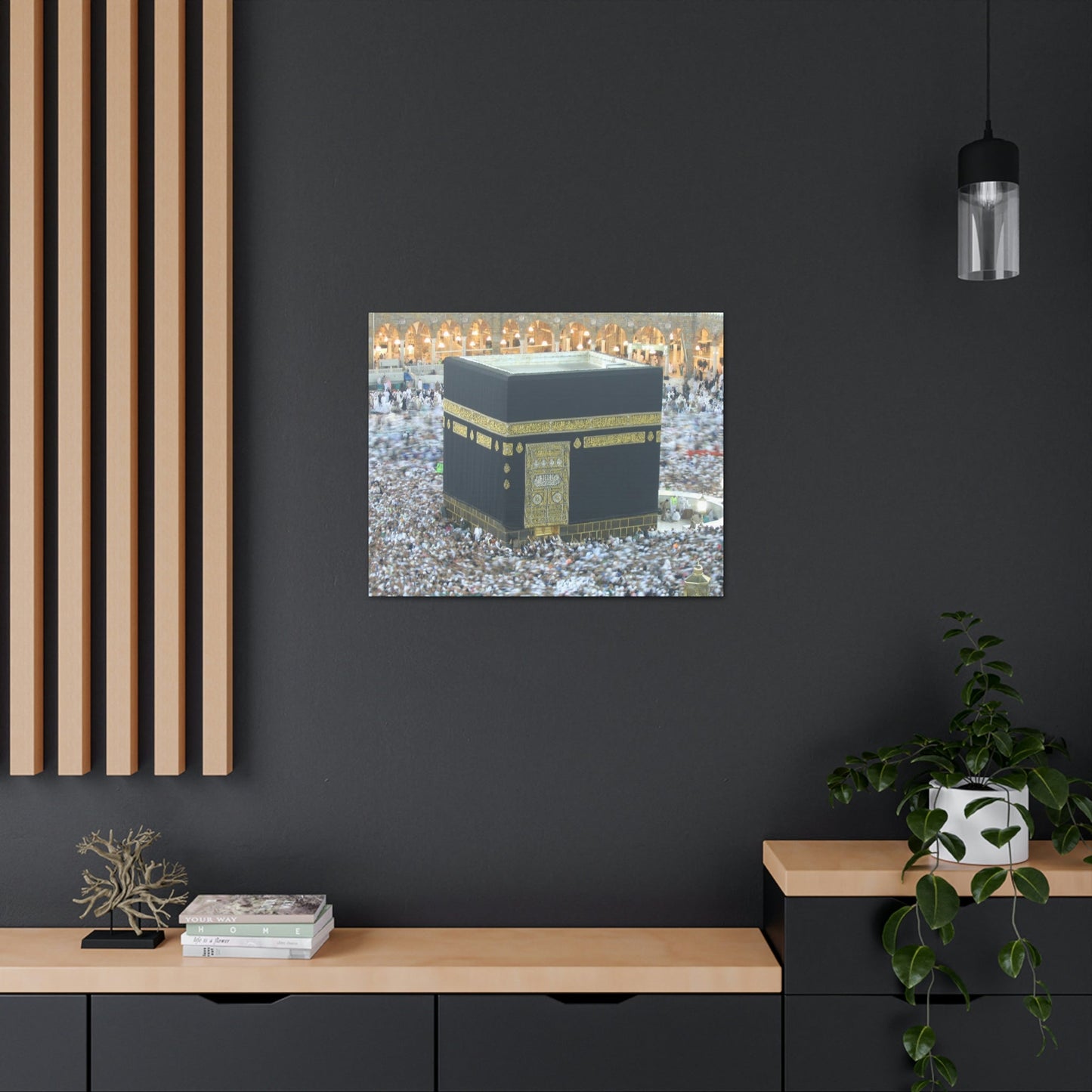 Printed in USA - Canvas Gallery Wraps - Holly Kaaba in Mecca, Saudi Arabia - UAE - Islam - Green Forest Home