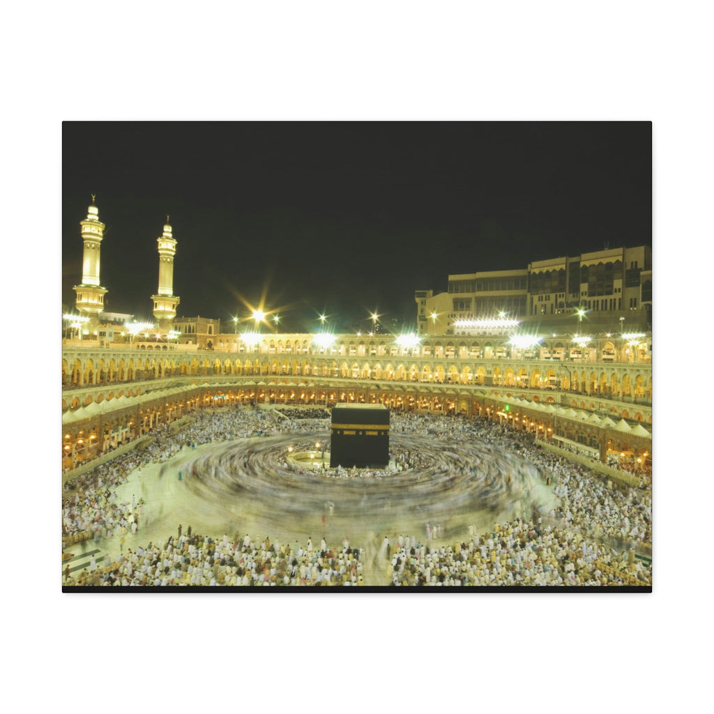 Printed in USA - Canvas Gallery Wraps - Holly Kaaba in Mecca, Saudi Arabia - UAE - Islam - Green Forest Home