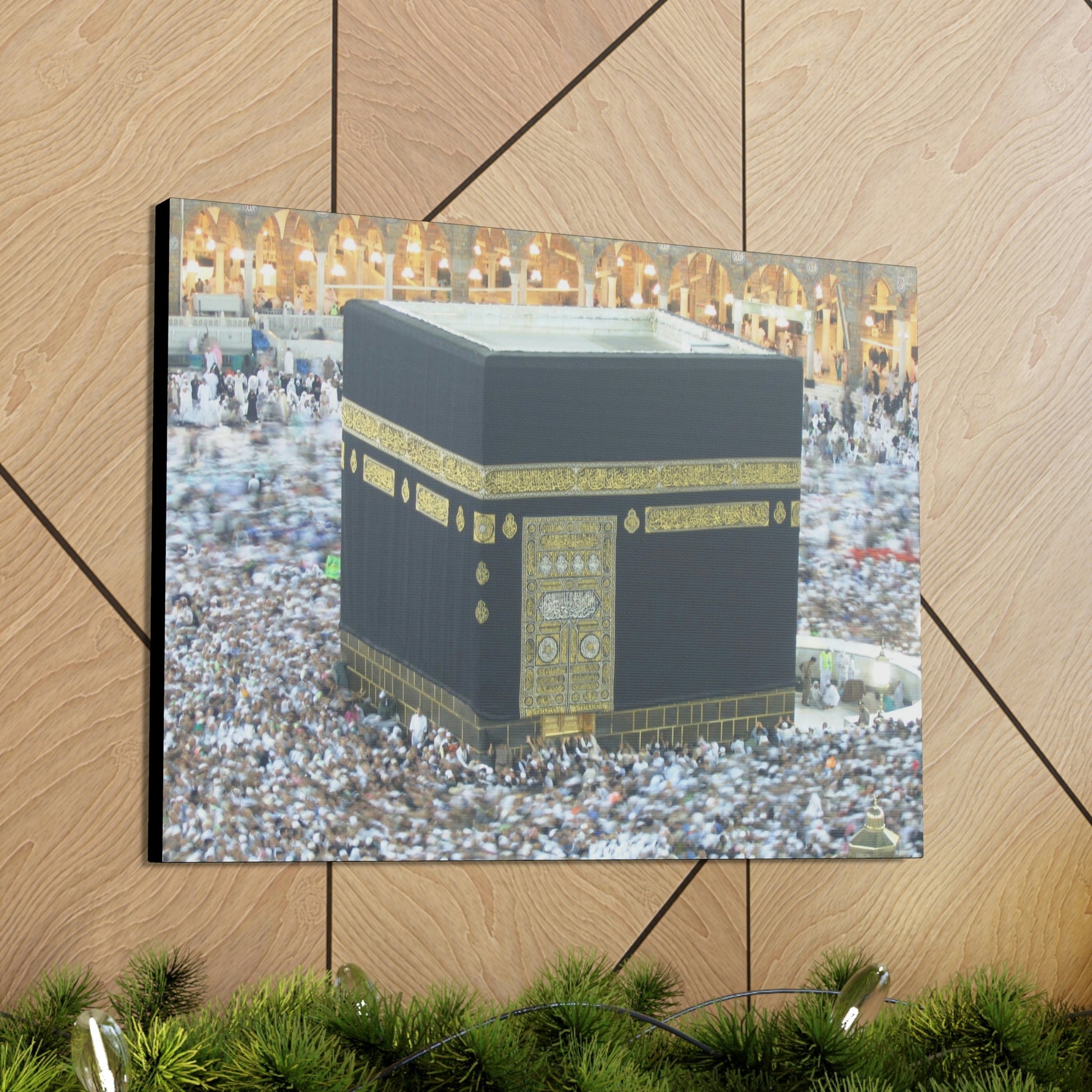 Printed in USA - Canvas Gallery Wraps - Holly Kaaba in Mecca, Saudi Arabia - UAE - Islam - Green Forest Home