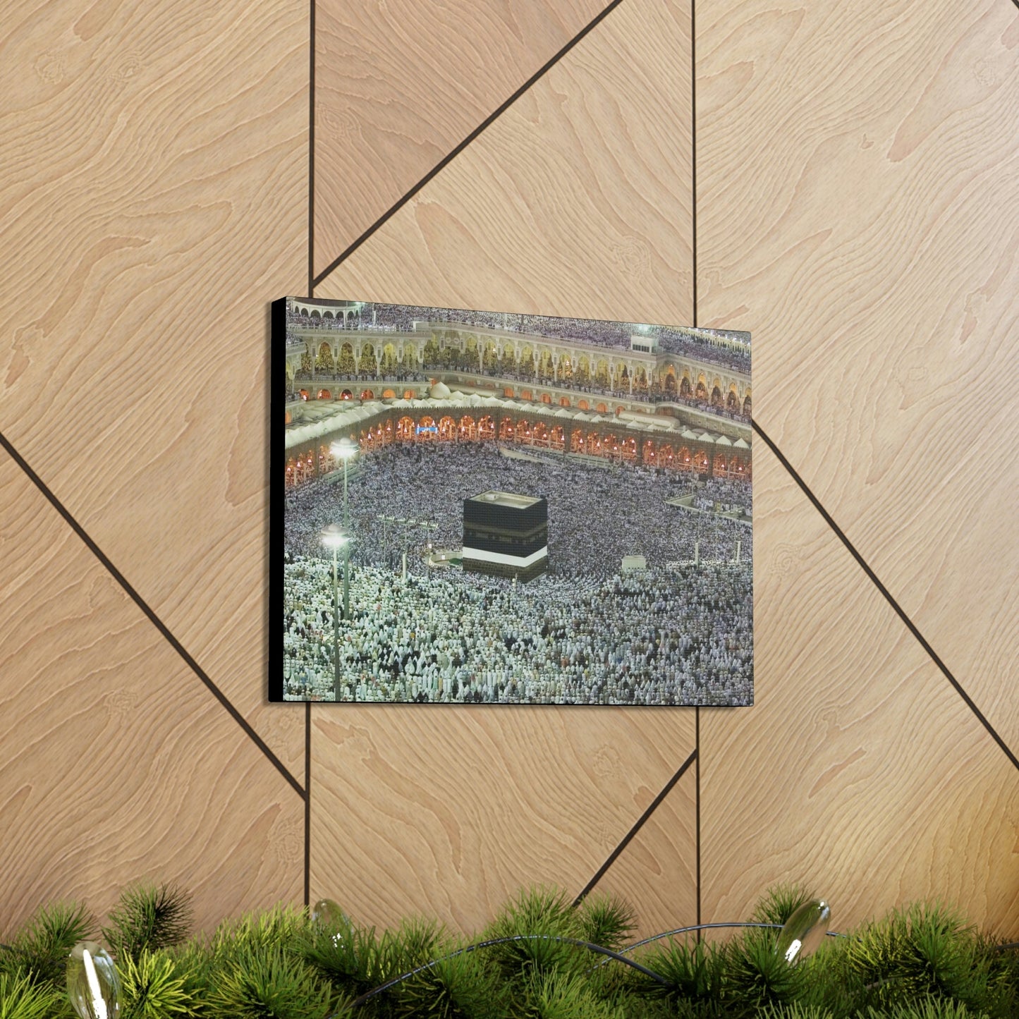 Printed in USA - Canvas Gallery Wraps - Holly Kaaba in Mecca, Saudi Arabia - UAE - Islam - Green Forest Home