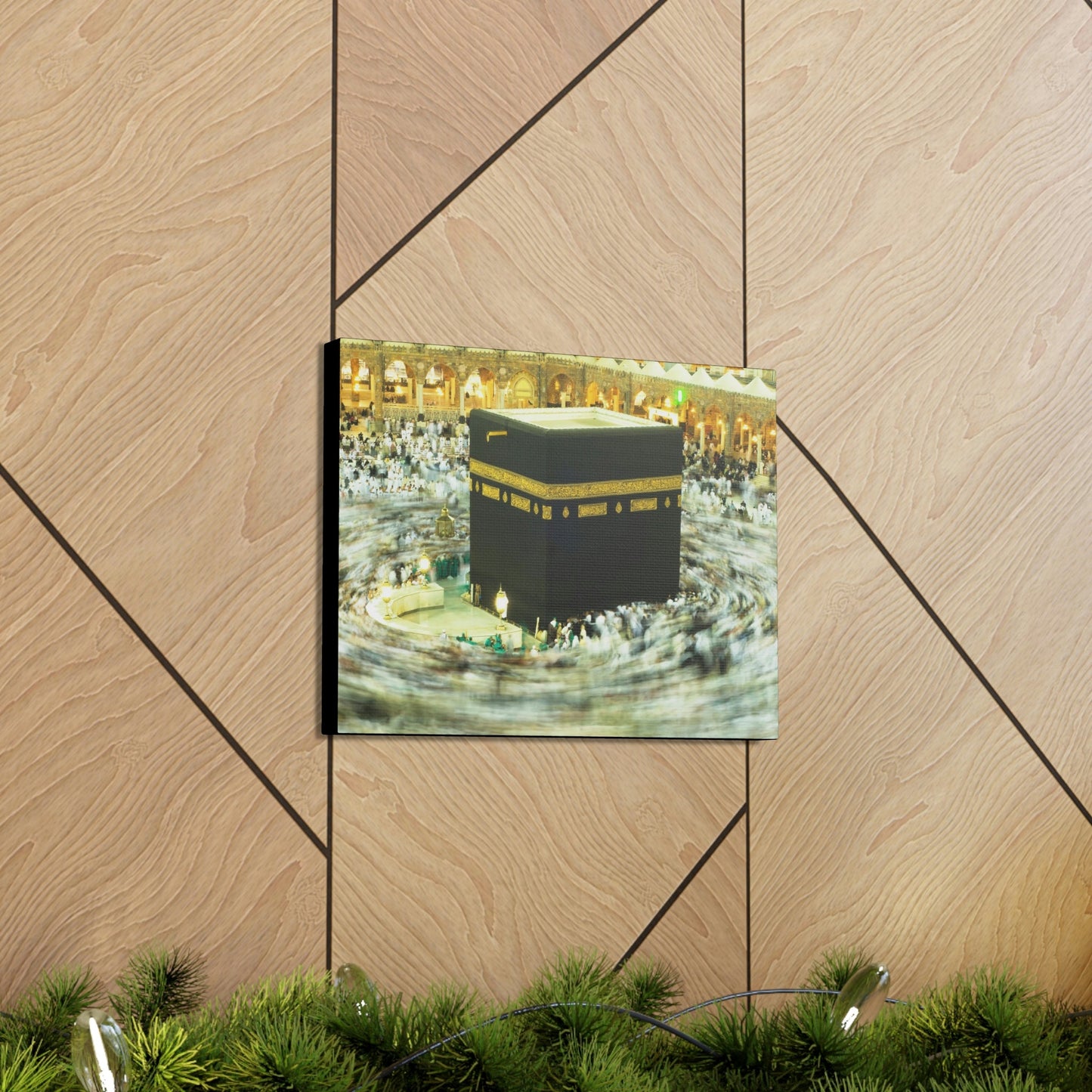 Printed in USA - Canvas Gallery Wraps - Holly Kaaba in Mecca, Saudi Arabia - UAE - Islam - Green Forest Home