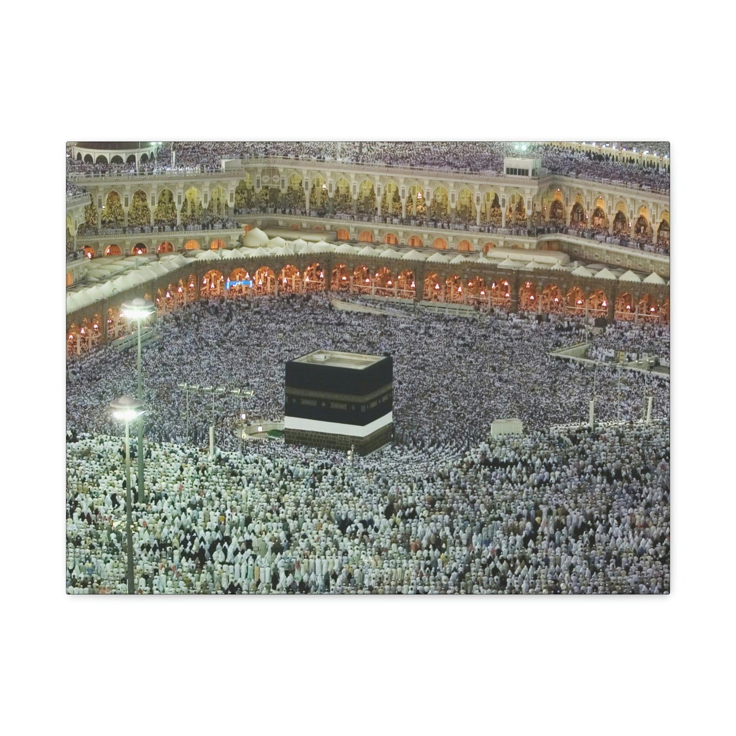 Printed in USA - Canvas Gallery Wraps - Holly Kaaba in Mecca, Saudi Arabia - UAE - Islam - Green Forest Home