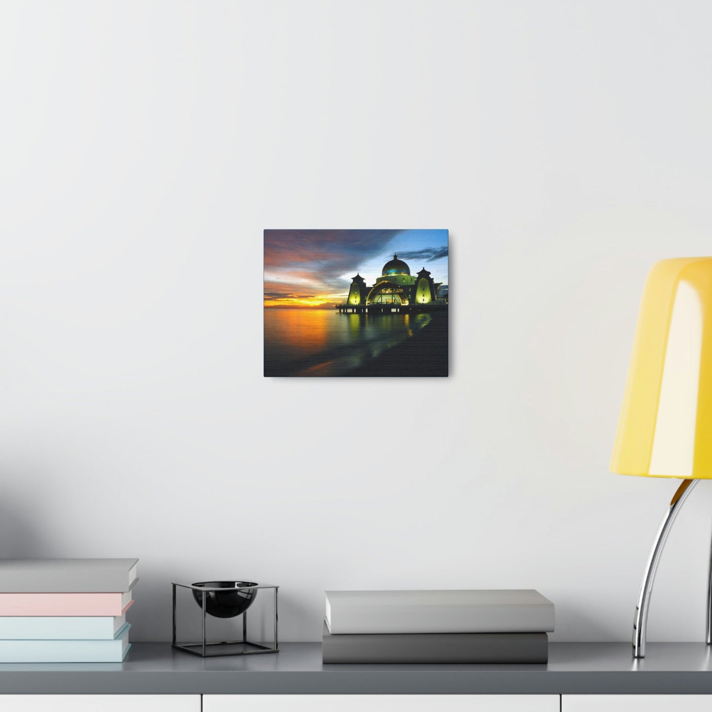 Printed in USA - Canvas Gallery Wraps - Melaka Straits Mosque - Floating mosque - Malaysia - Islam - Green Forest Home