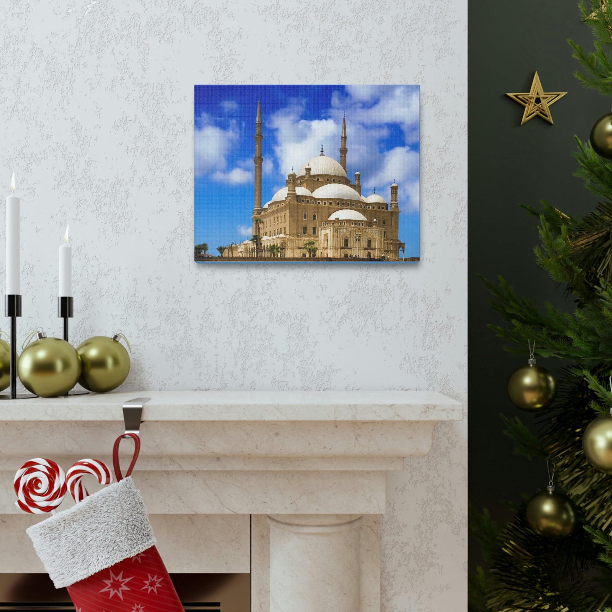 Printed in USA - Canvas Gallery Wraps - Mosque of Muhammad Ali in Cairo - Egypt - Islam - Green Forest Home